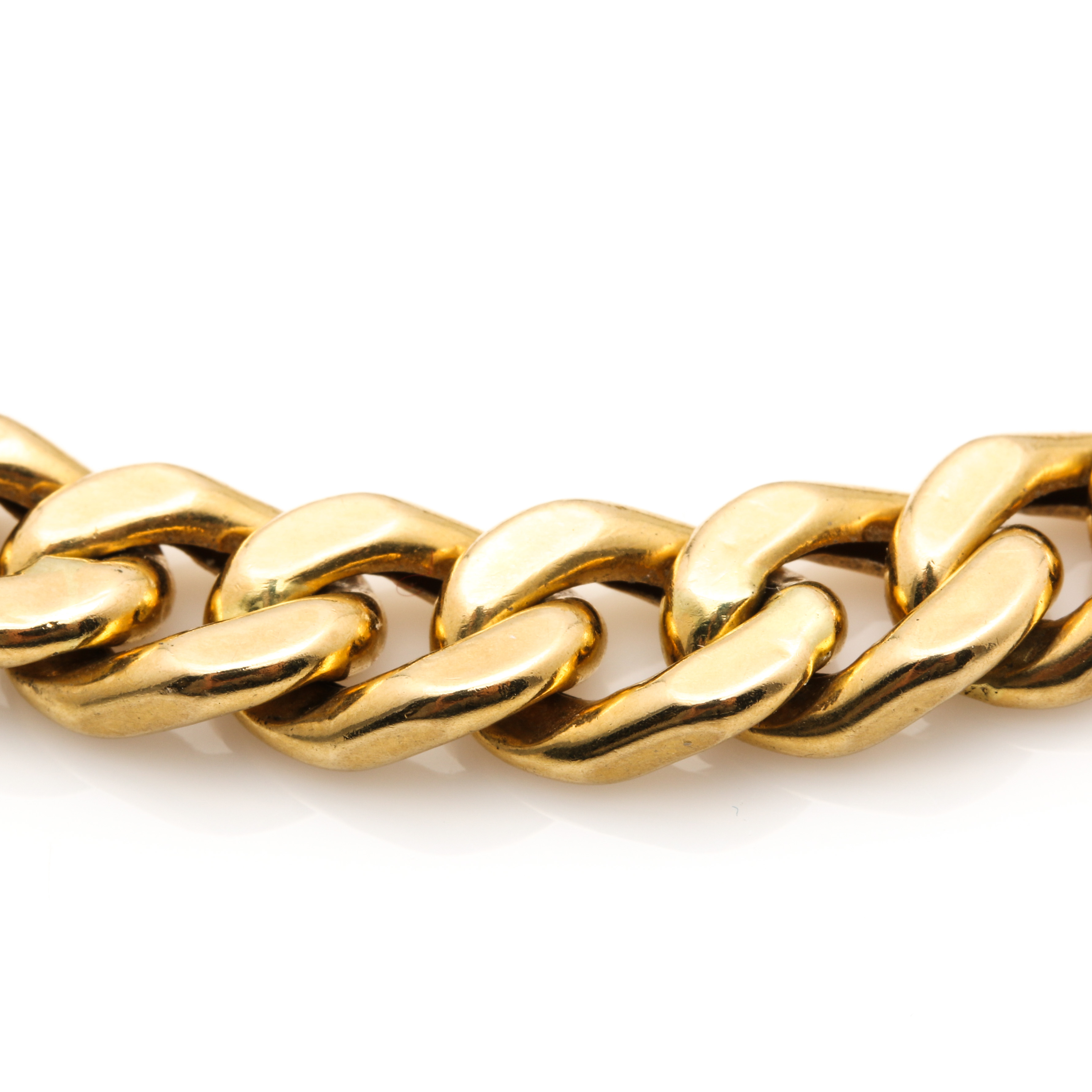 18K Yellow Gold Curb Chain Bracelet