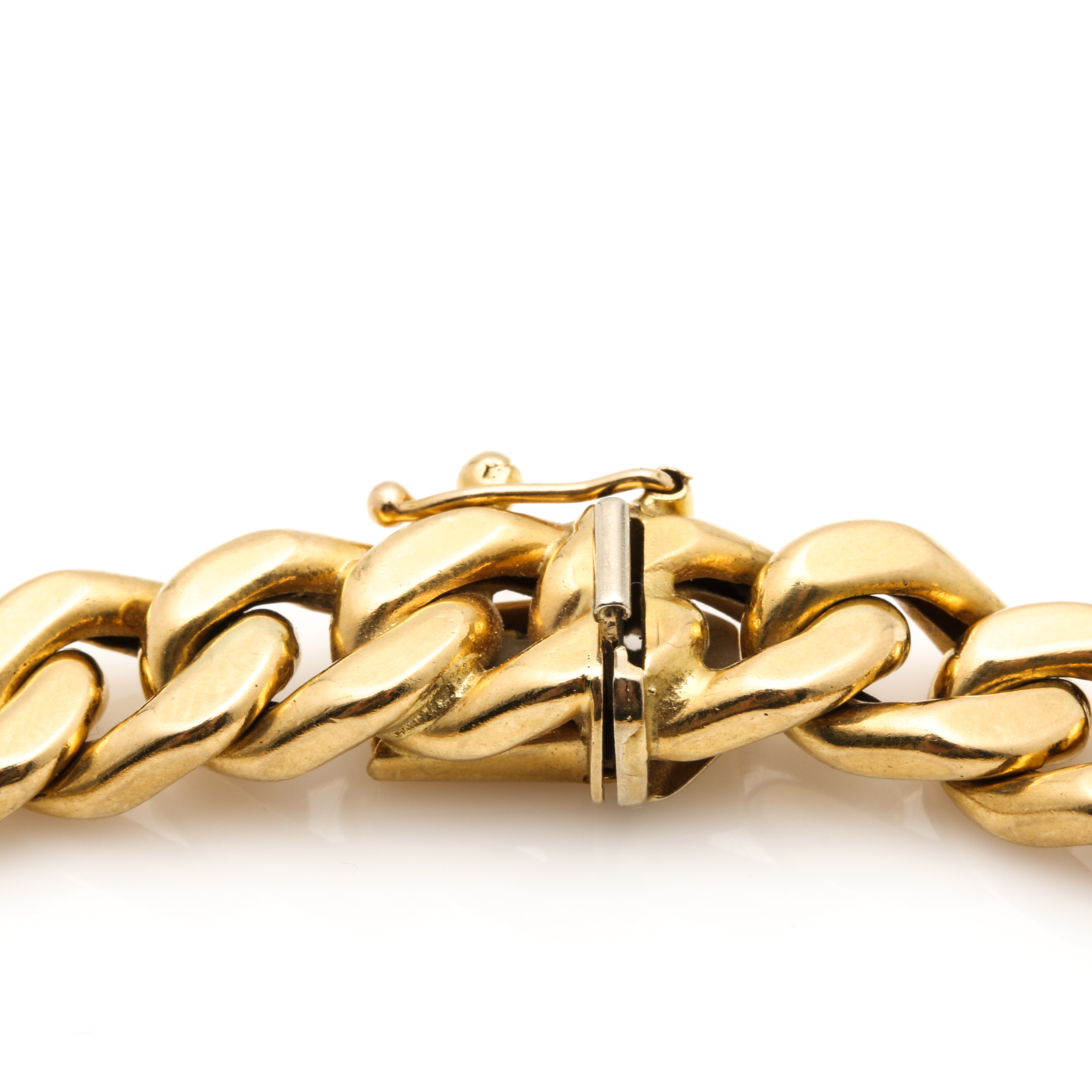 18K Yellow Gold Curb Chain Bracelet