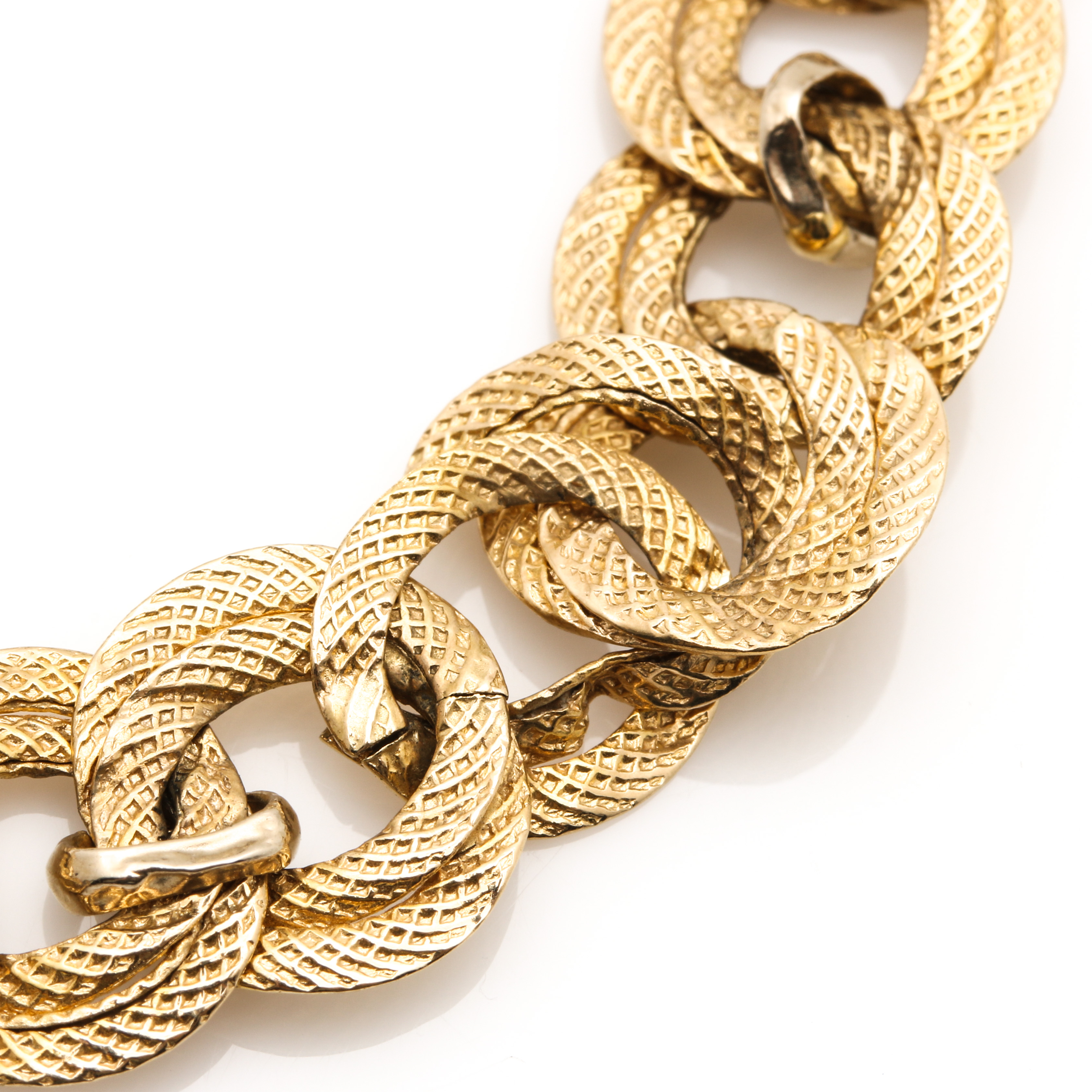 14K Yellow Gold Fancy Link Bracelet