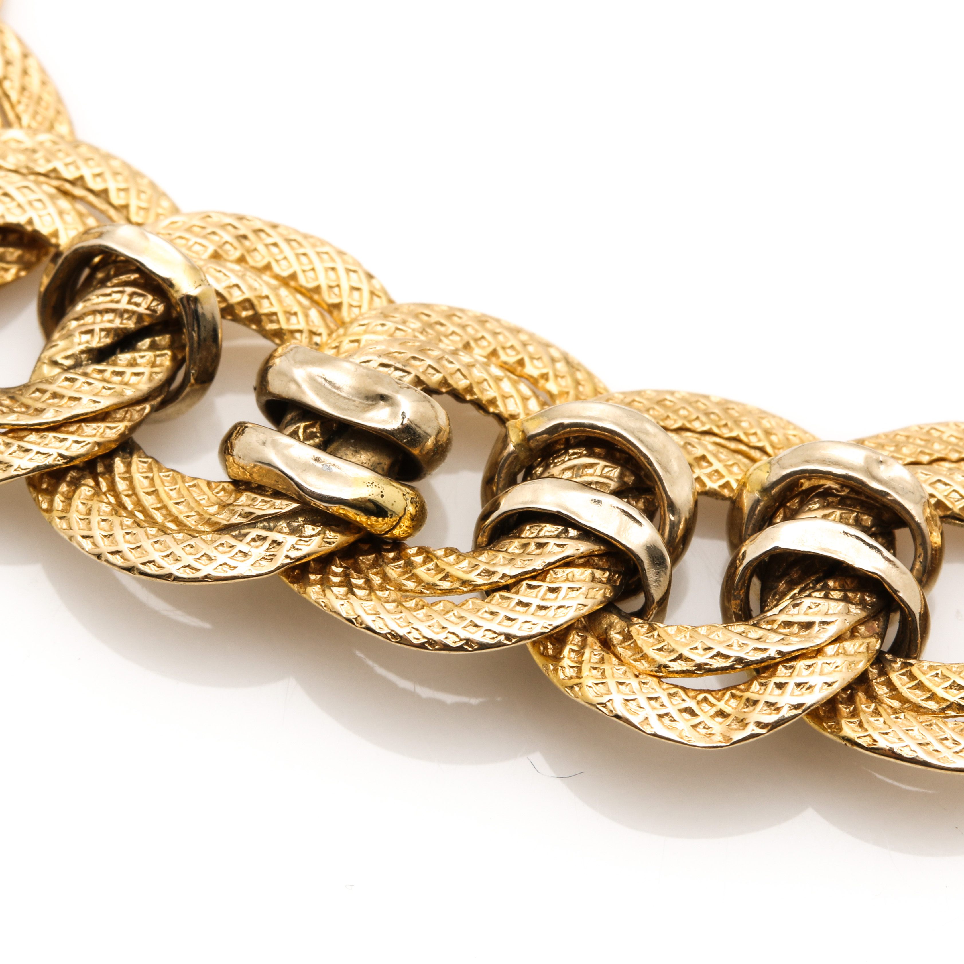 14K Yellow Gold Fancy Link Bracelet