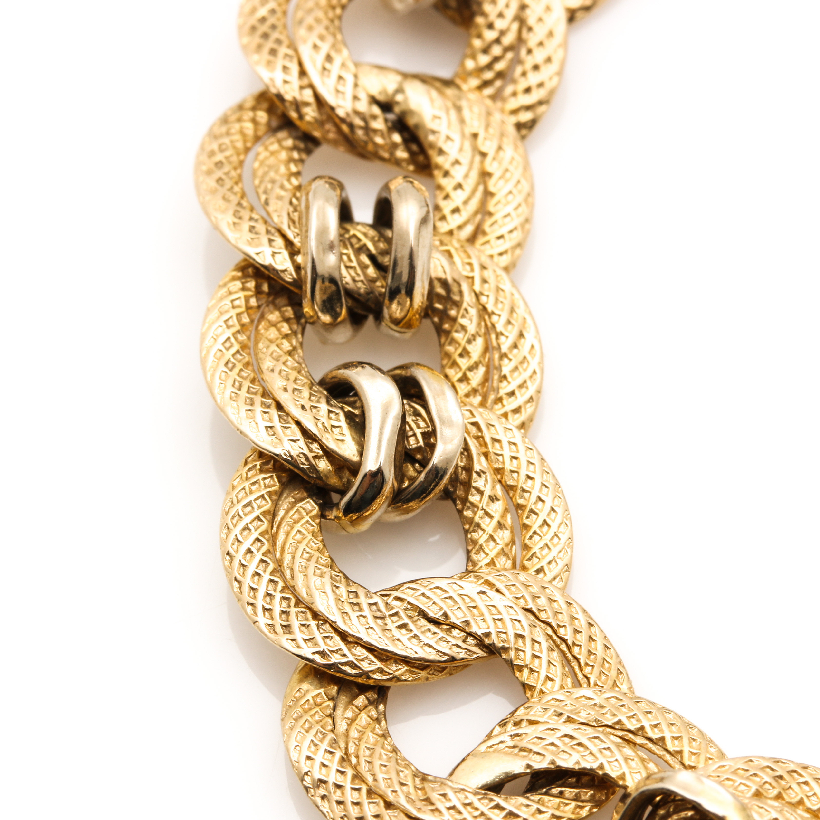14K Yellow Gold Fancy Link Bracelet