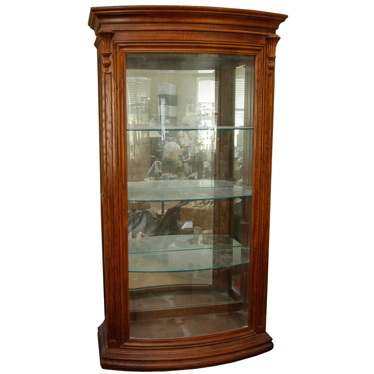 Vintage Oak Curio Cabinet