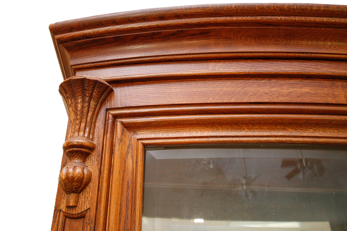 Vintage Oak Curio Cabinet