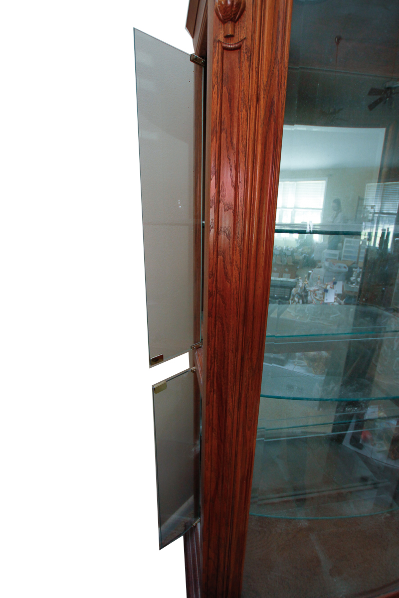 Vintage Oak Curio Cabinet