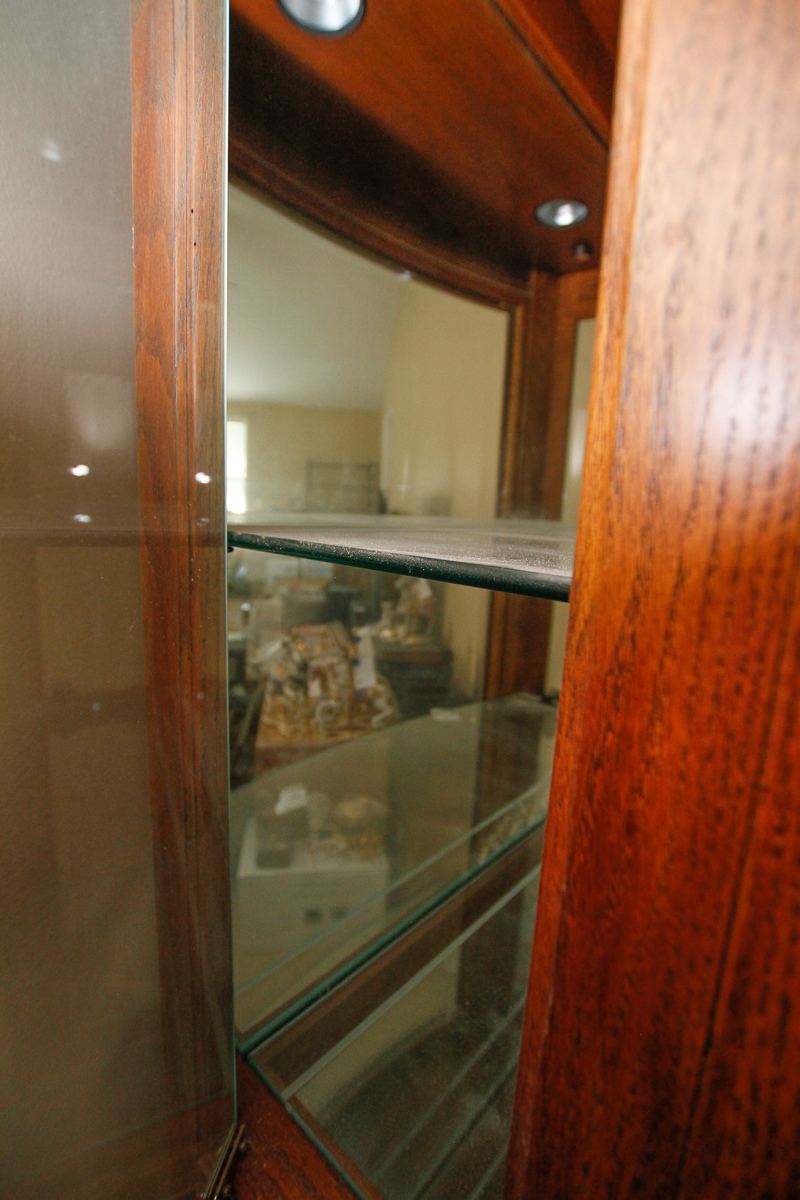 Vintage Oak Curio Cabinet