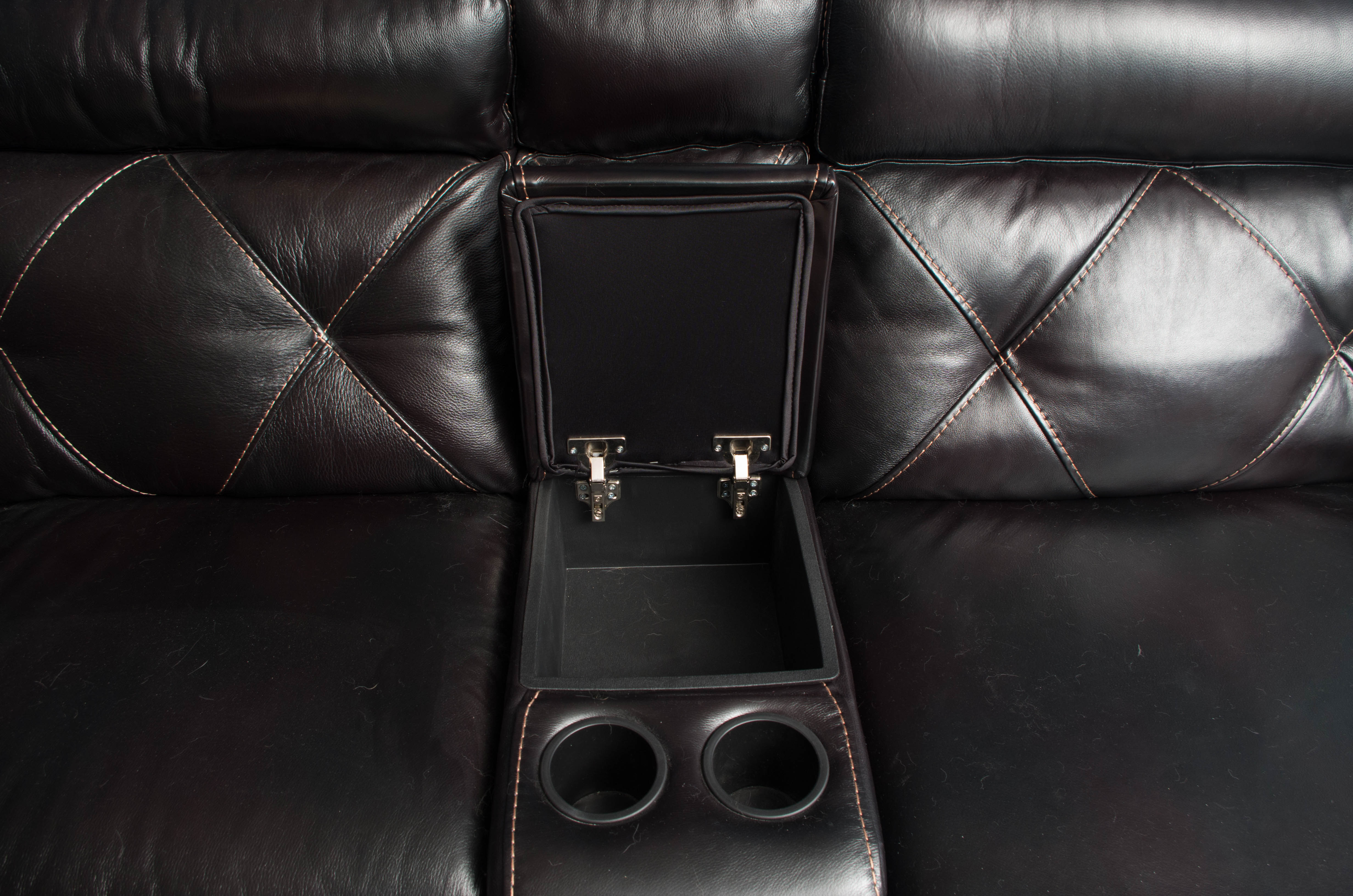 Sectional Leather Sofa by Cindy Crawford Home