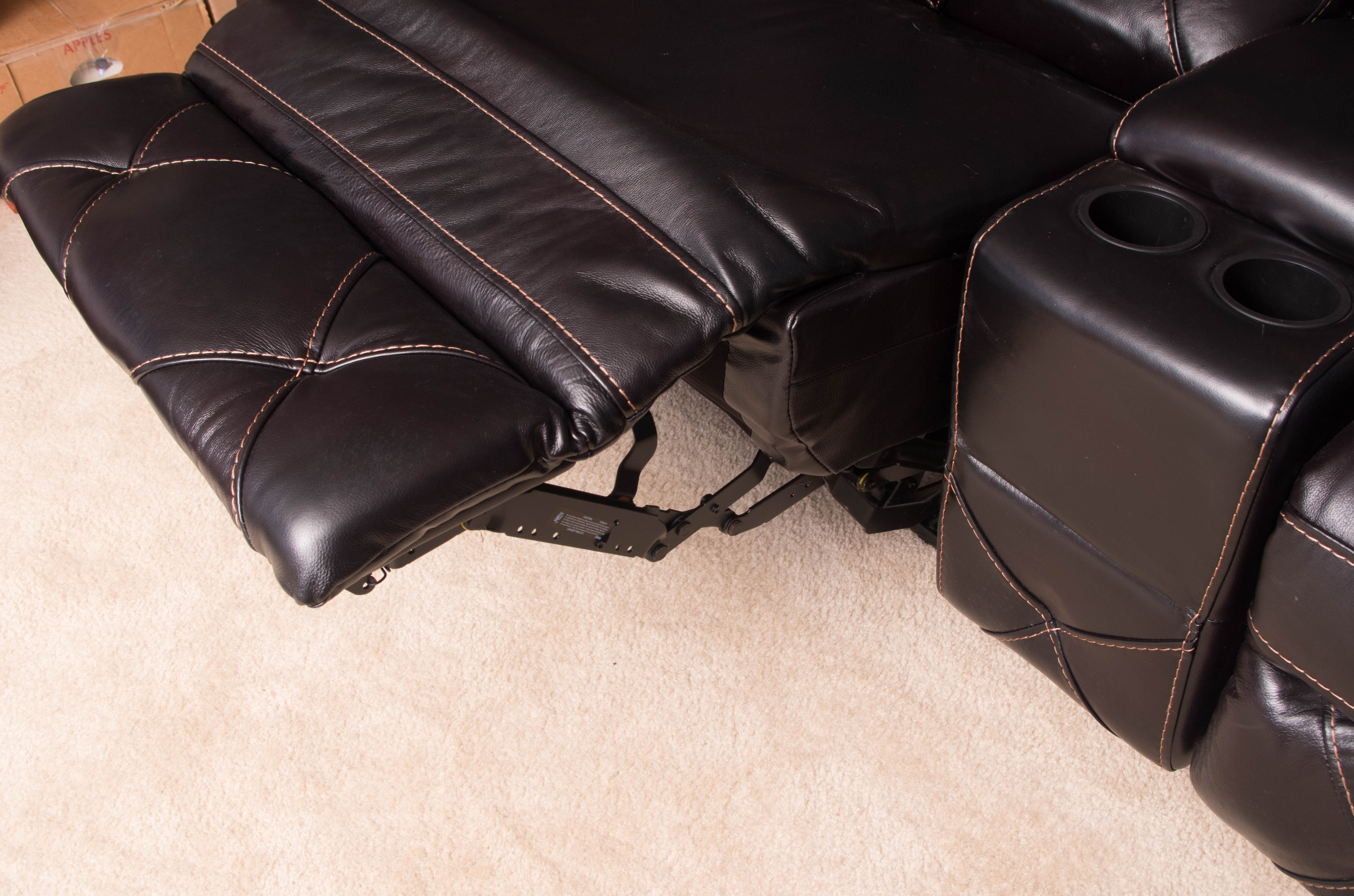 Sectional Leather Sofa by Cindy Crawford Home