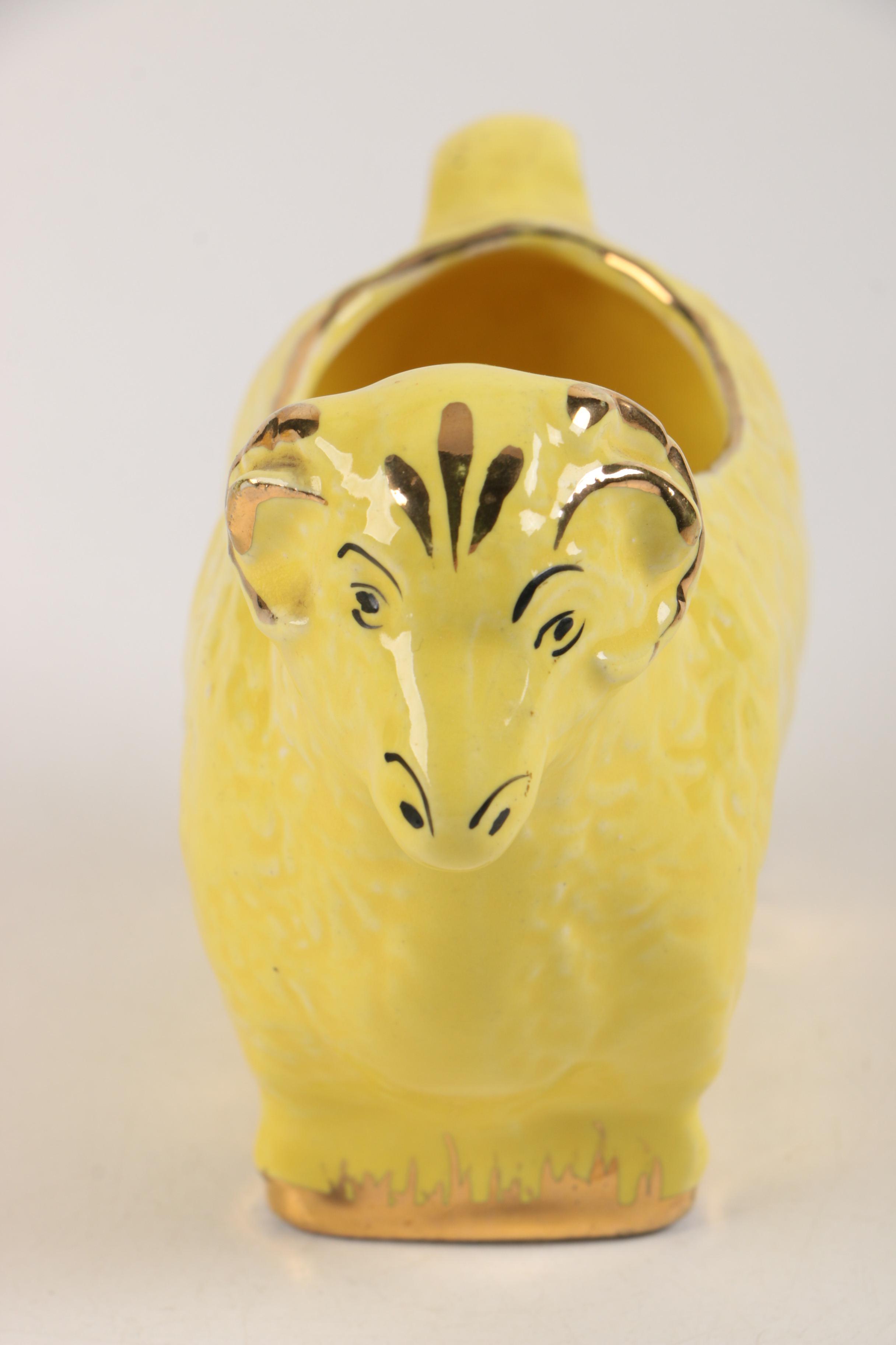 Lingard "Mary Had a Little Lamb" Figural Teapot and Sheep Creamer