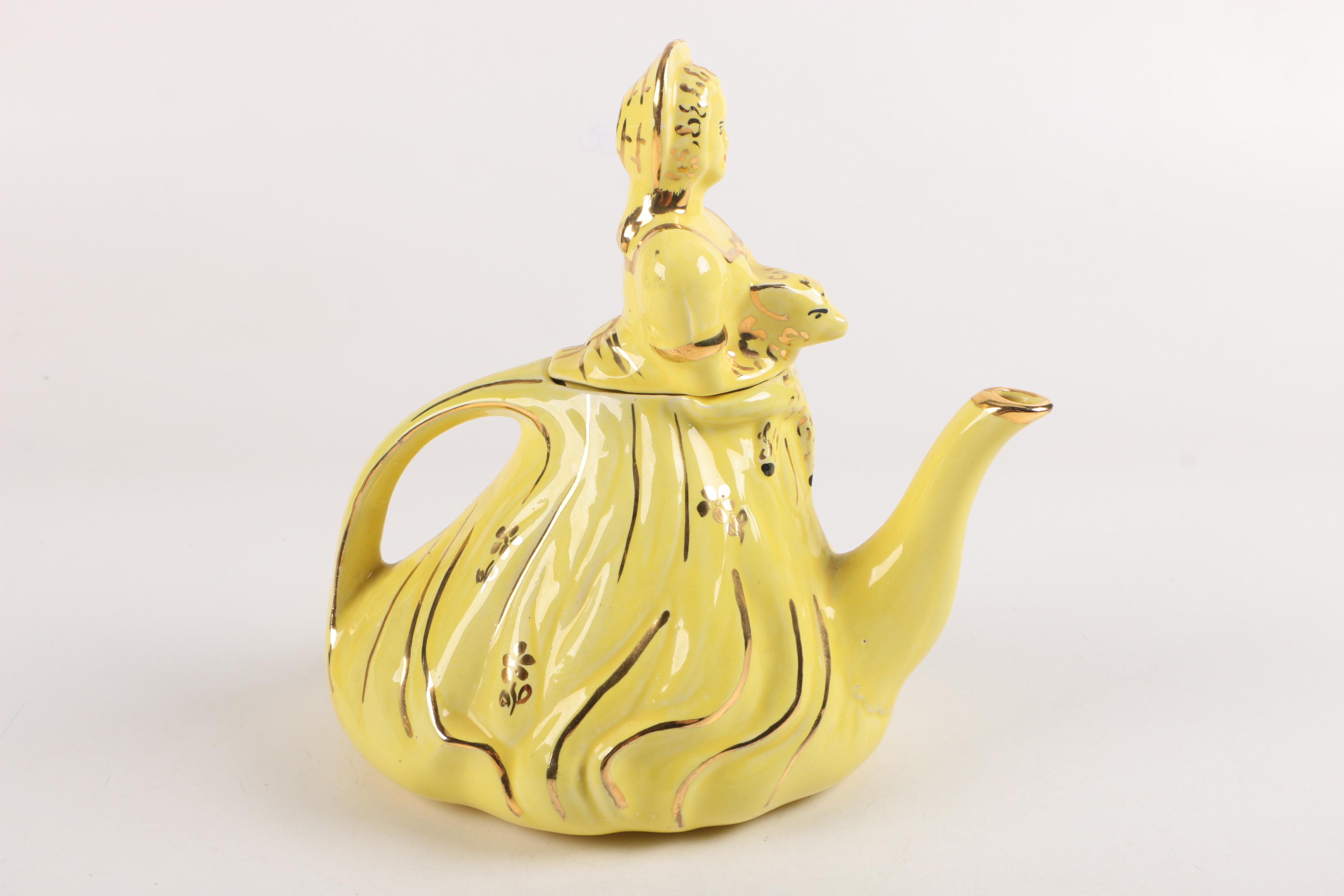 Lingard "Mary Had a Little Lamb" Figural Teapot and Sheep Creamer
