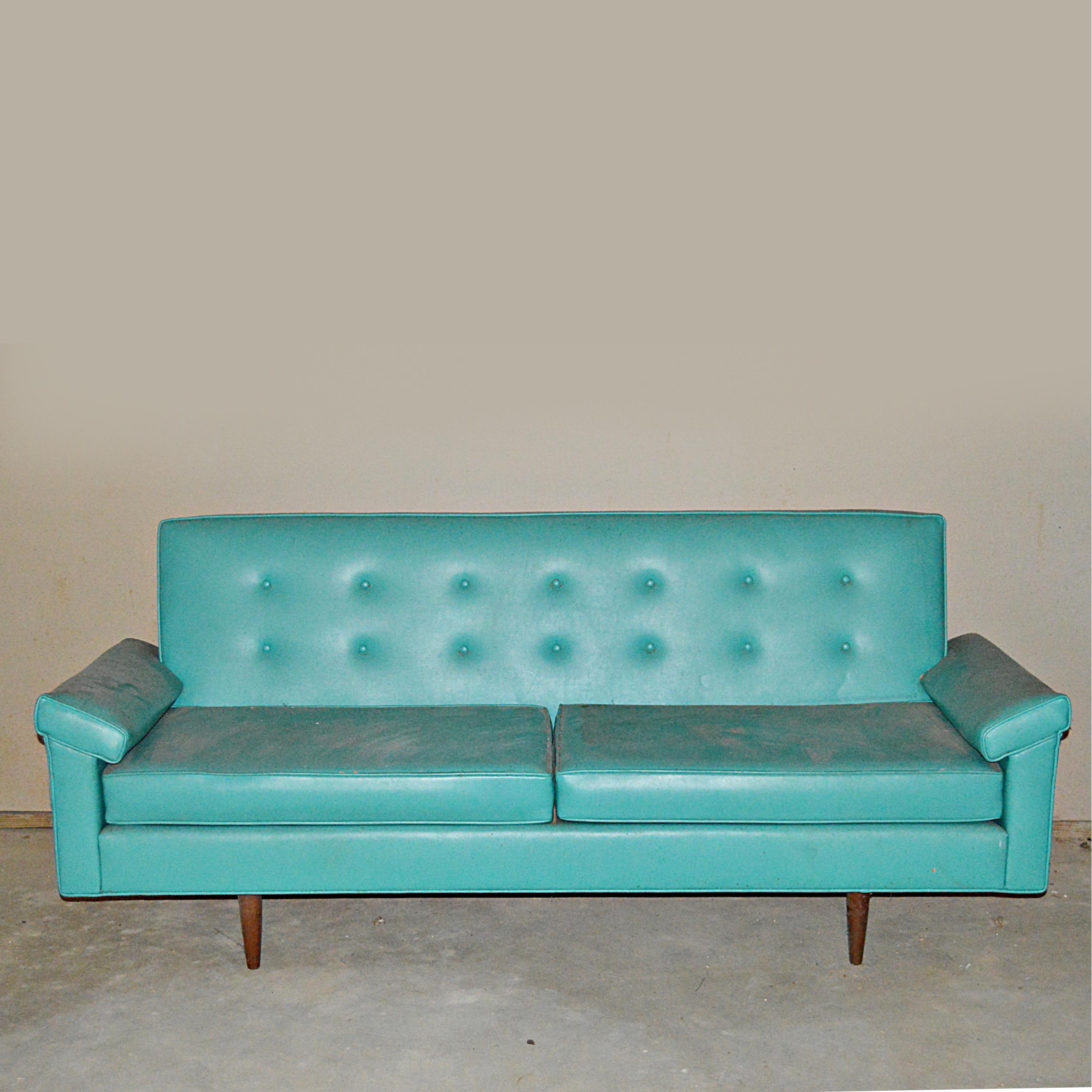 Mid Century Modern Vinyl Sofa