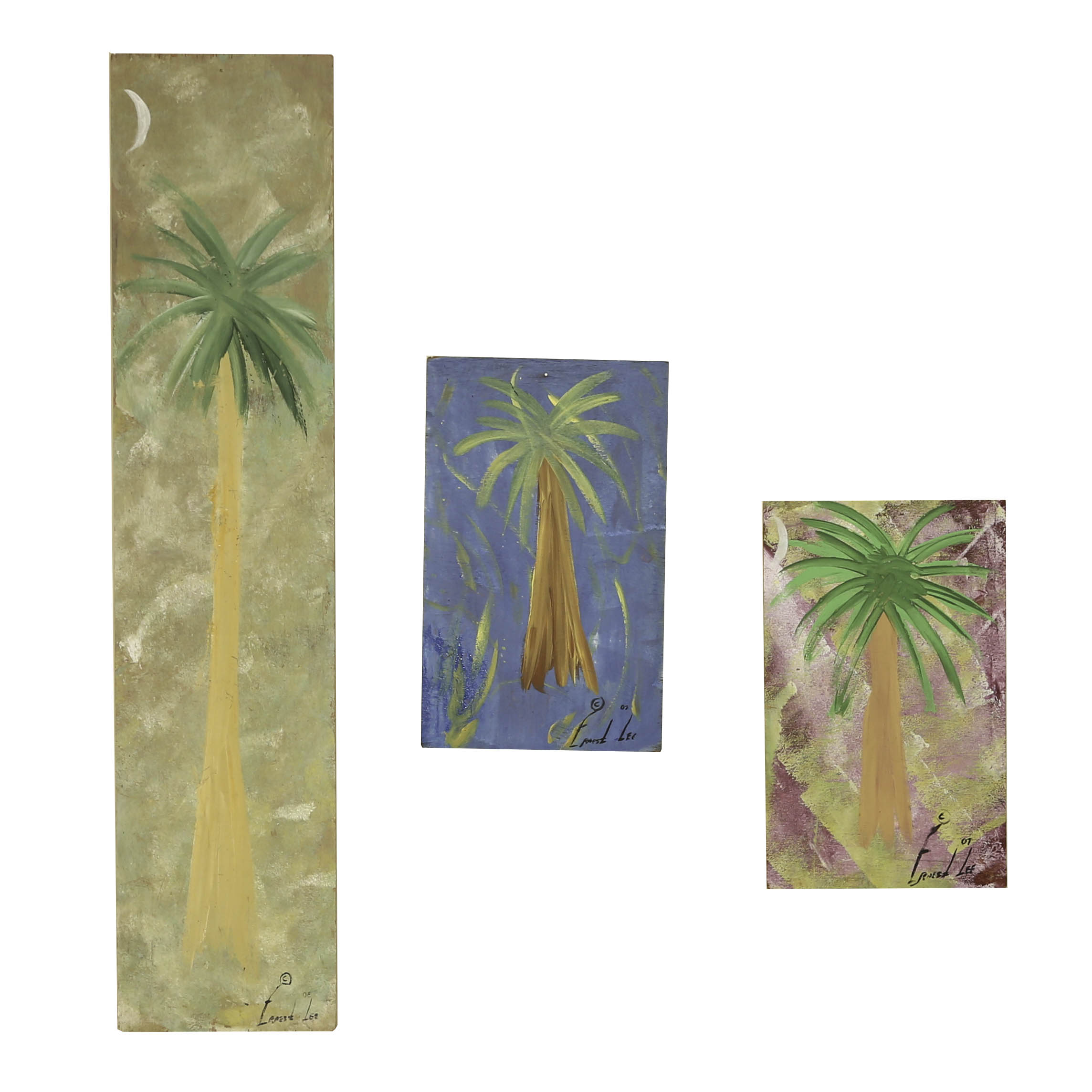 Ernest Lee Acrylic Paintings on Wood