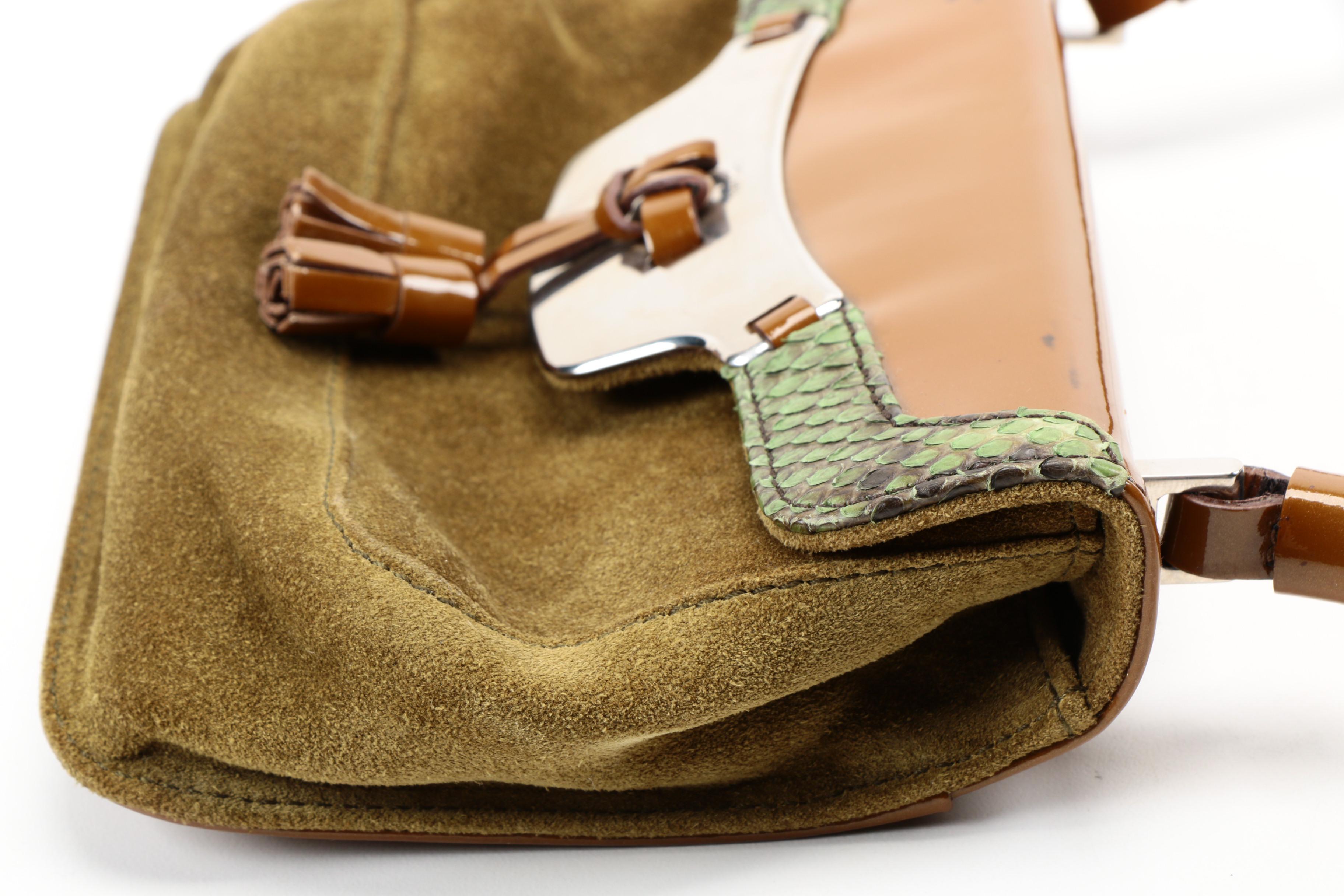 Prada Suede and Python Handbag