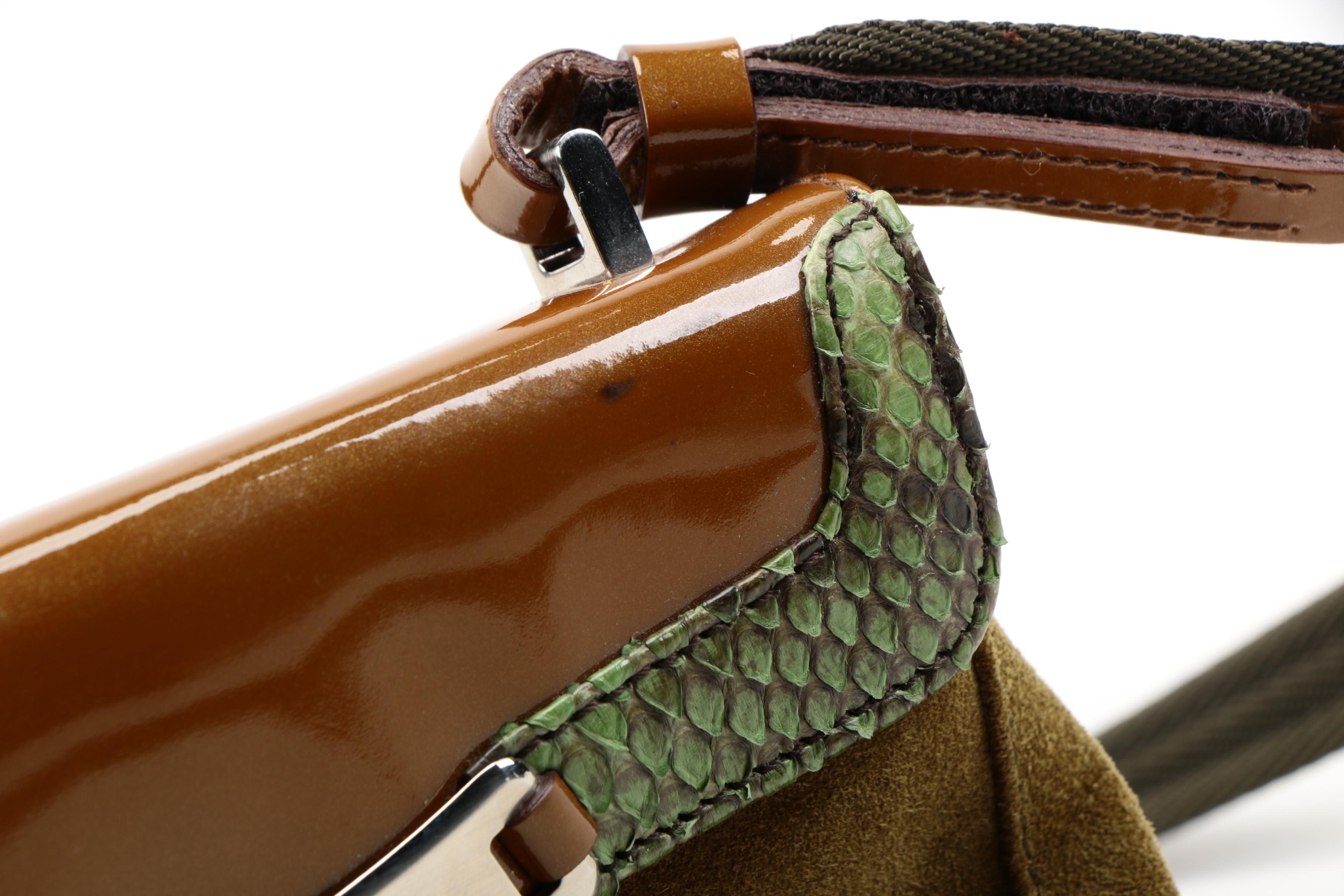 Prada Suede and Python Handbag