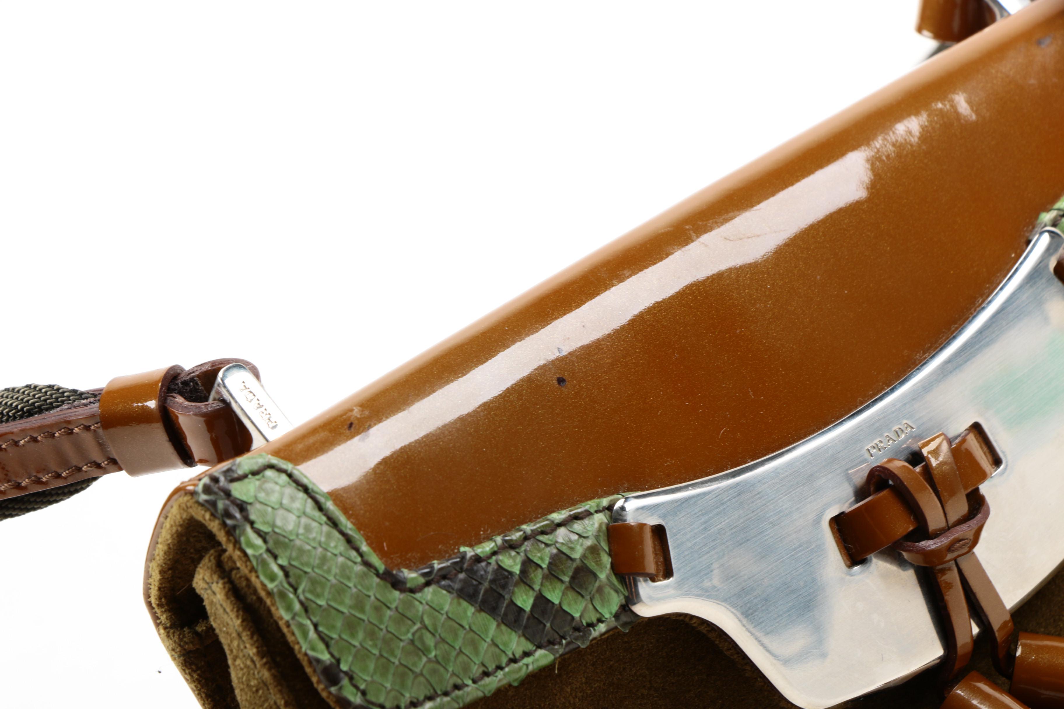 Prada Suede and Python Handbag