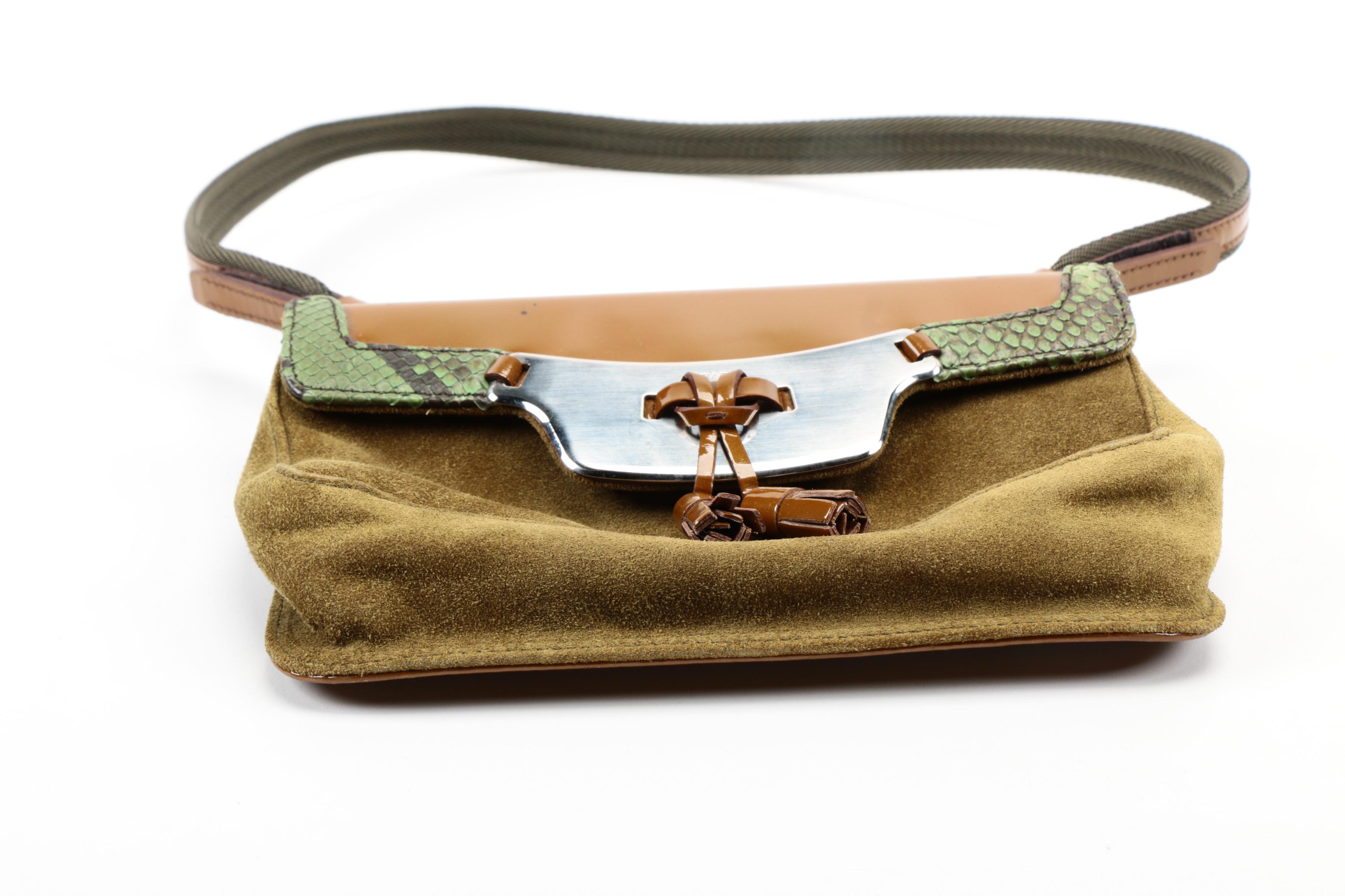 Prada Suede and Python Handbag