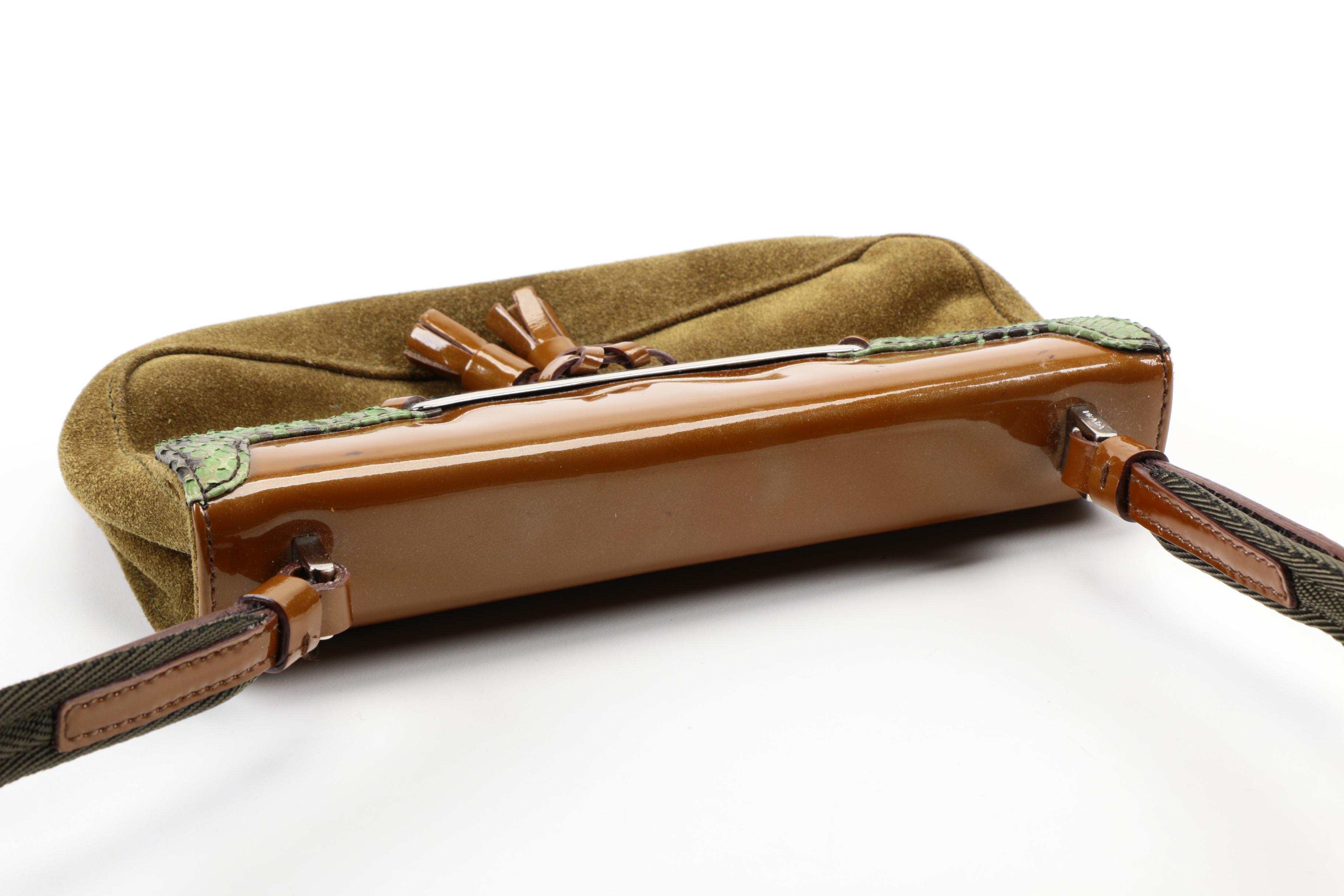 Prada Suede and Python Handbag