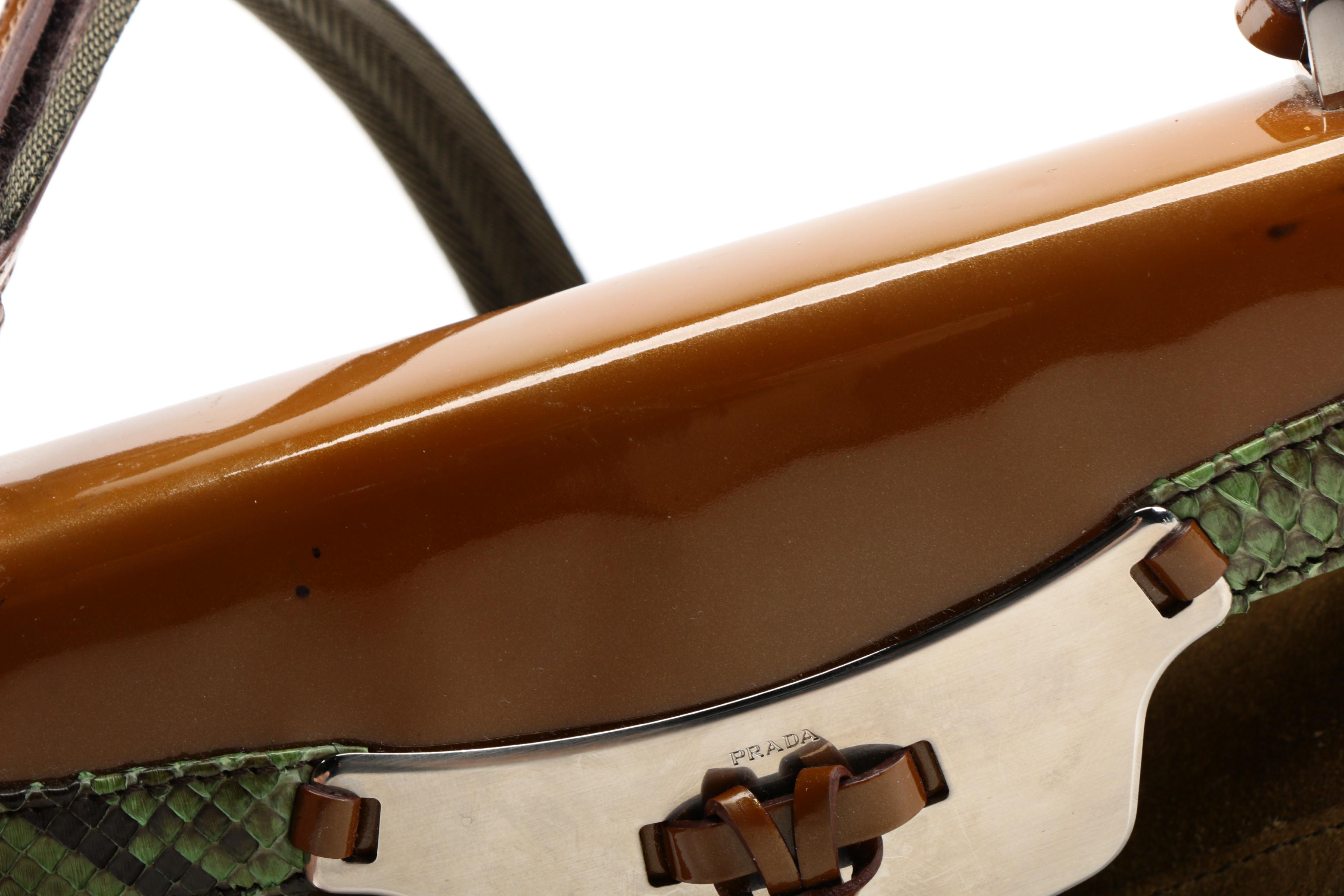 Prada Suede and Python Handbag