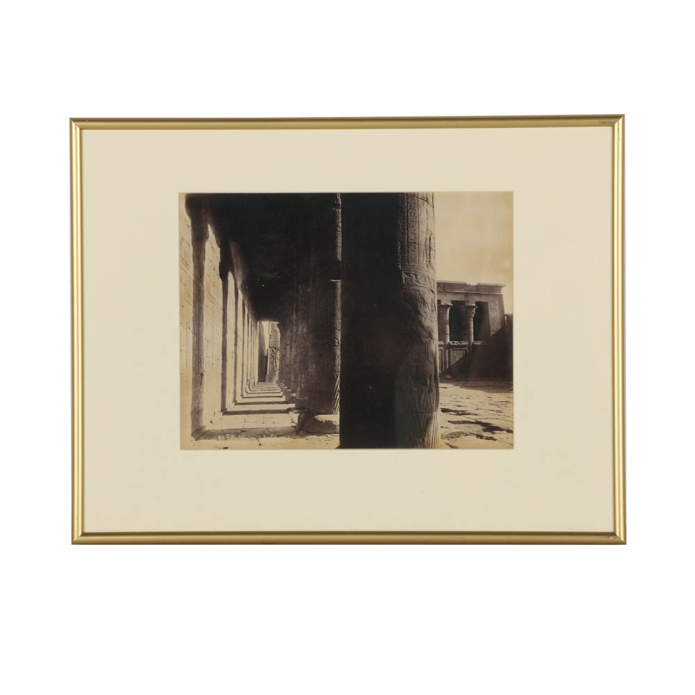 Jean Pascal Sébah Albumen Photograph of Ancient Egyptian Scene