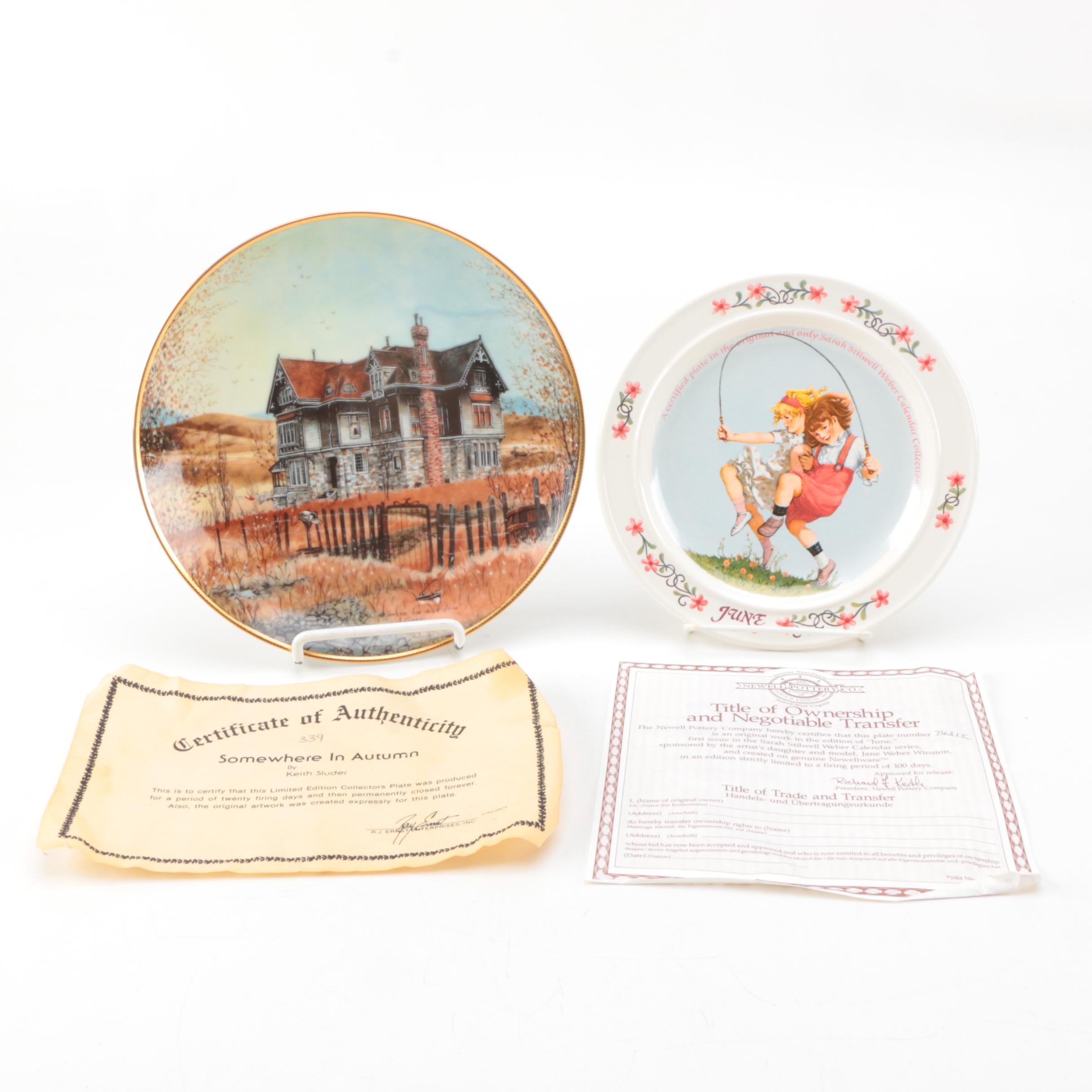 Ernst Inc. and Newell Pottery Collectors Plates