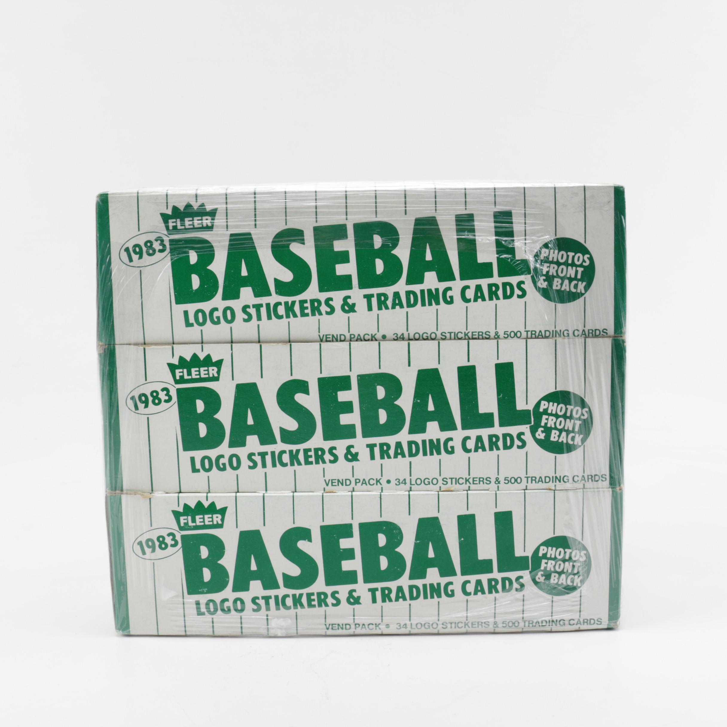 Collection of 1983 Fleer Baseball Trading Cards
