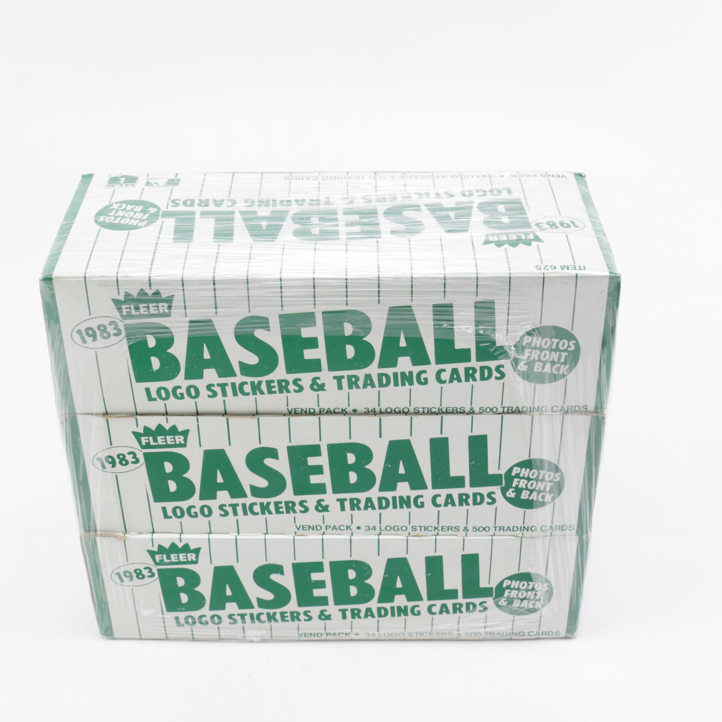 Collection of 1983 Fleer Baseball Trading Cards