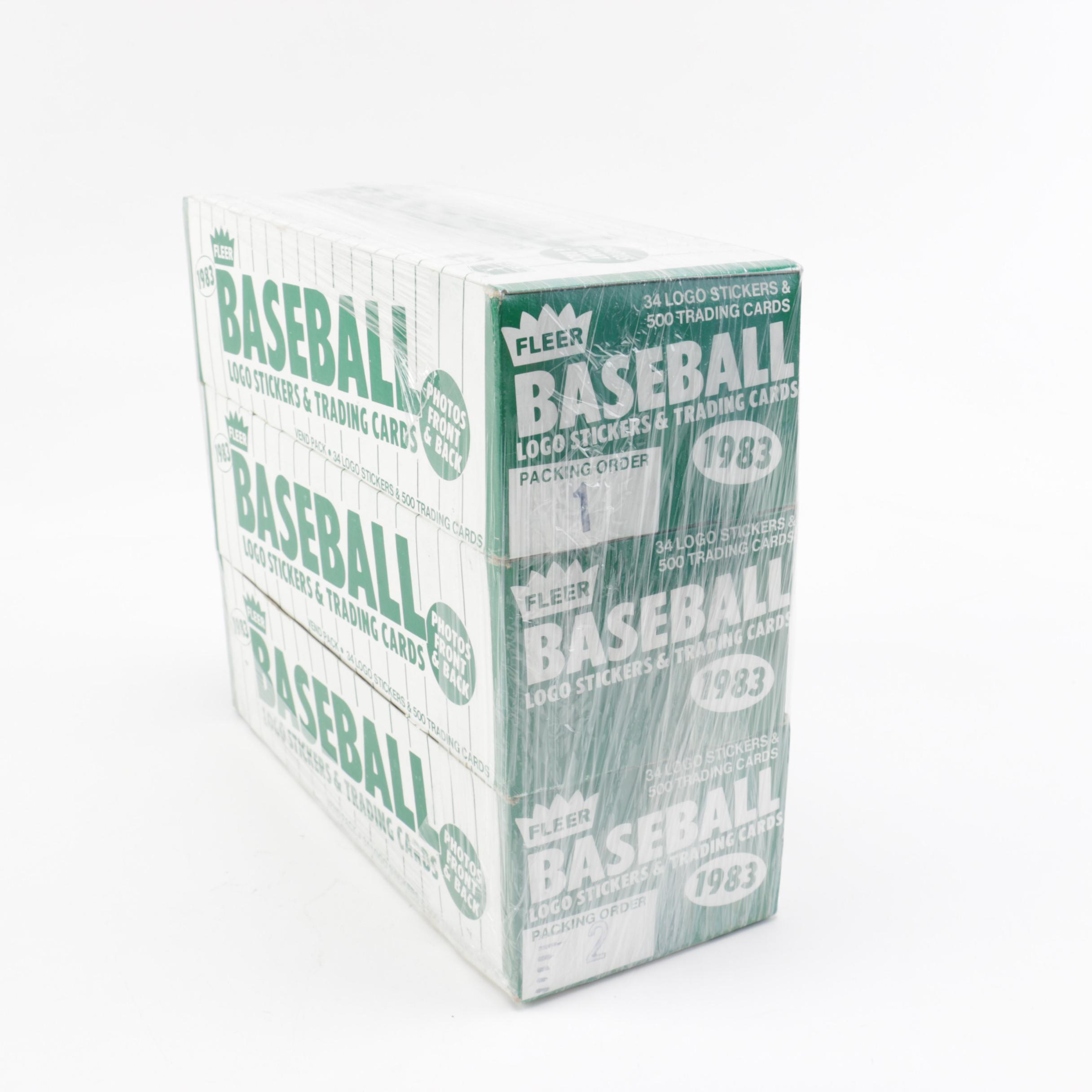 Collection of 1983 Fleer Baseball Trading Cards