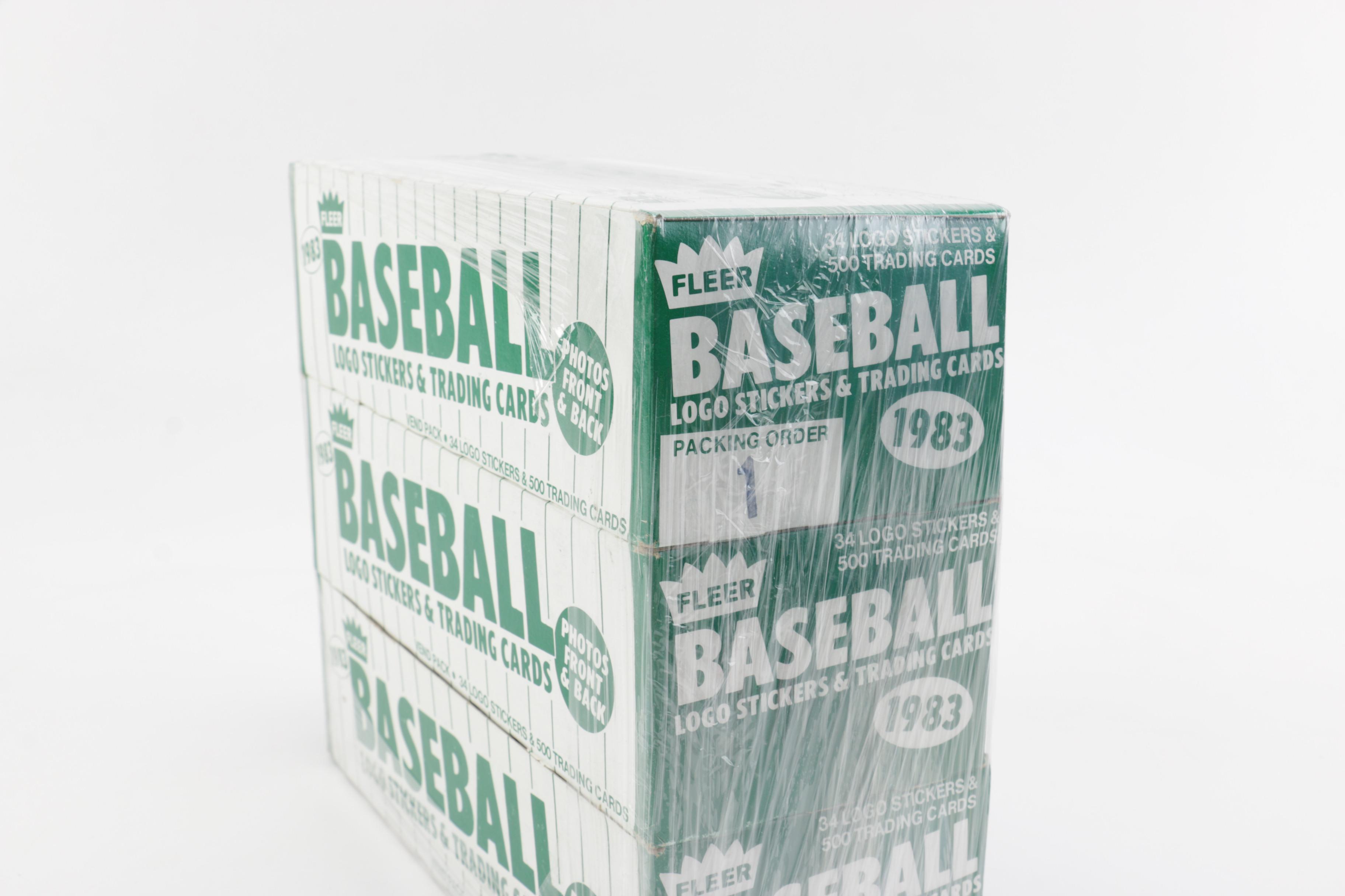 Collection of 1983 Fleer Baseball Trading Cards