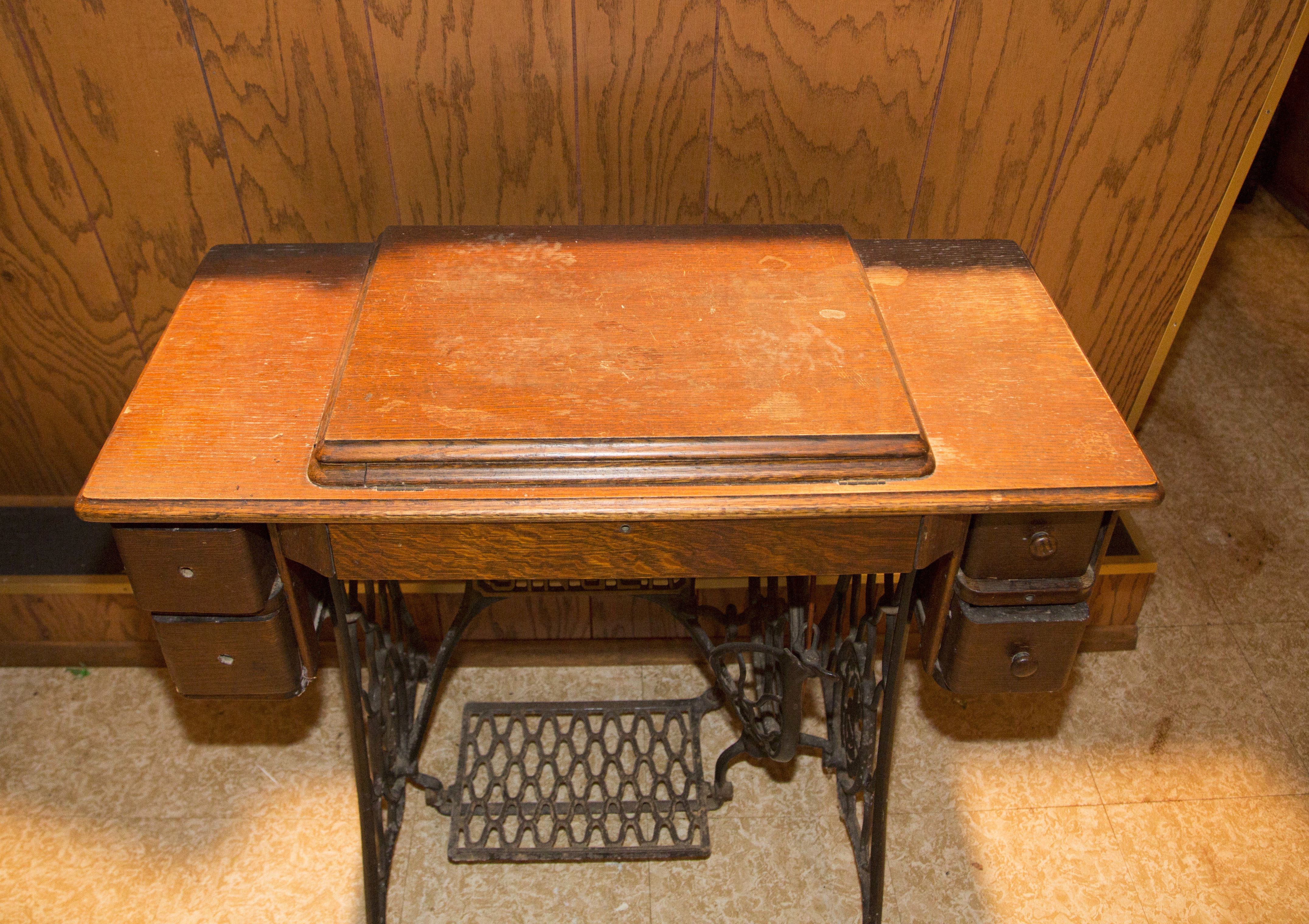 Singer Wrought Iron Treadle Sewing Table