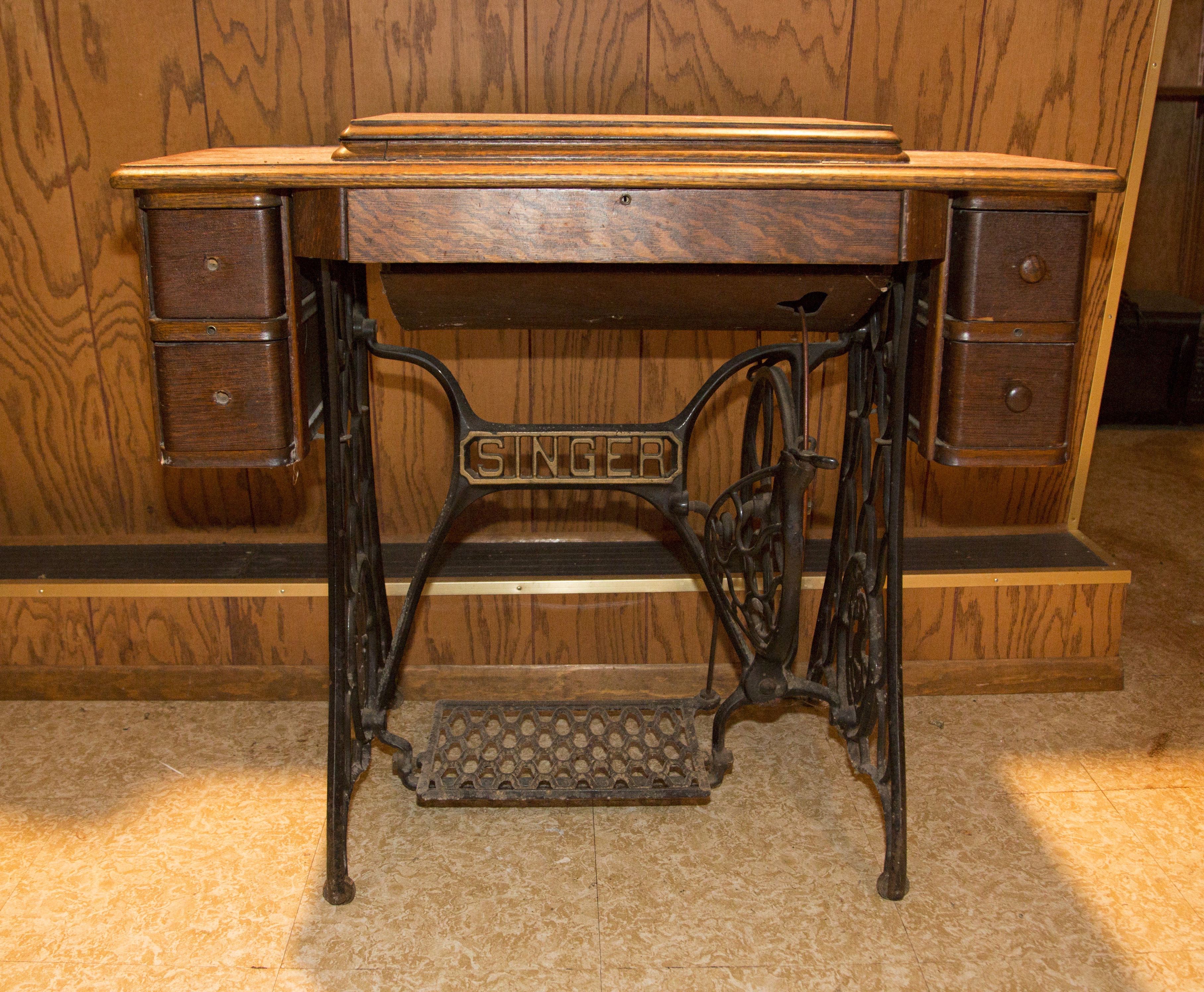 Singer Wrought Iron Treadle Sewing Table