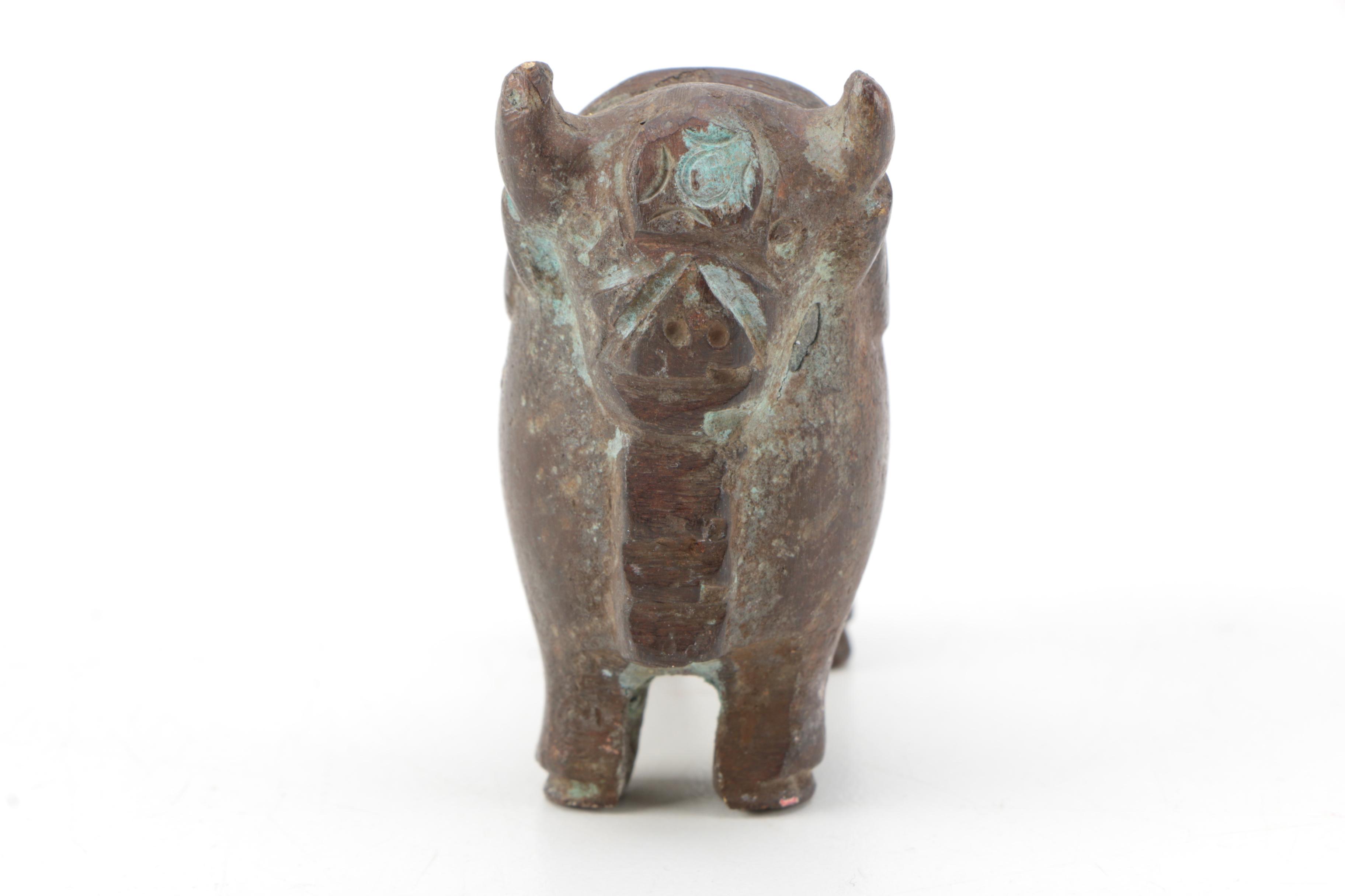 Cast Iron Bull Figurine