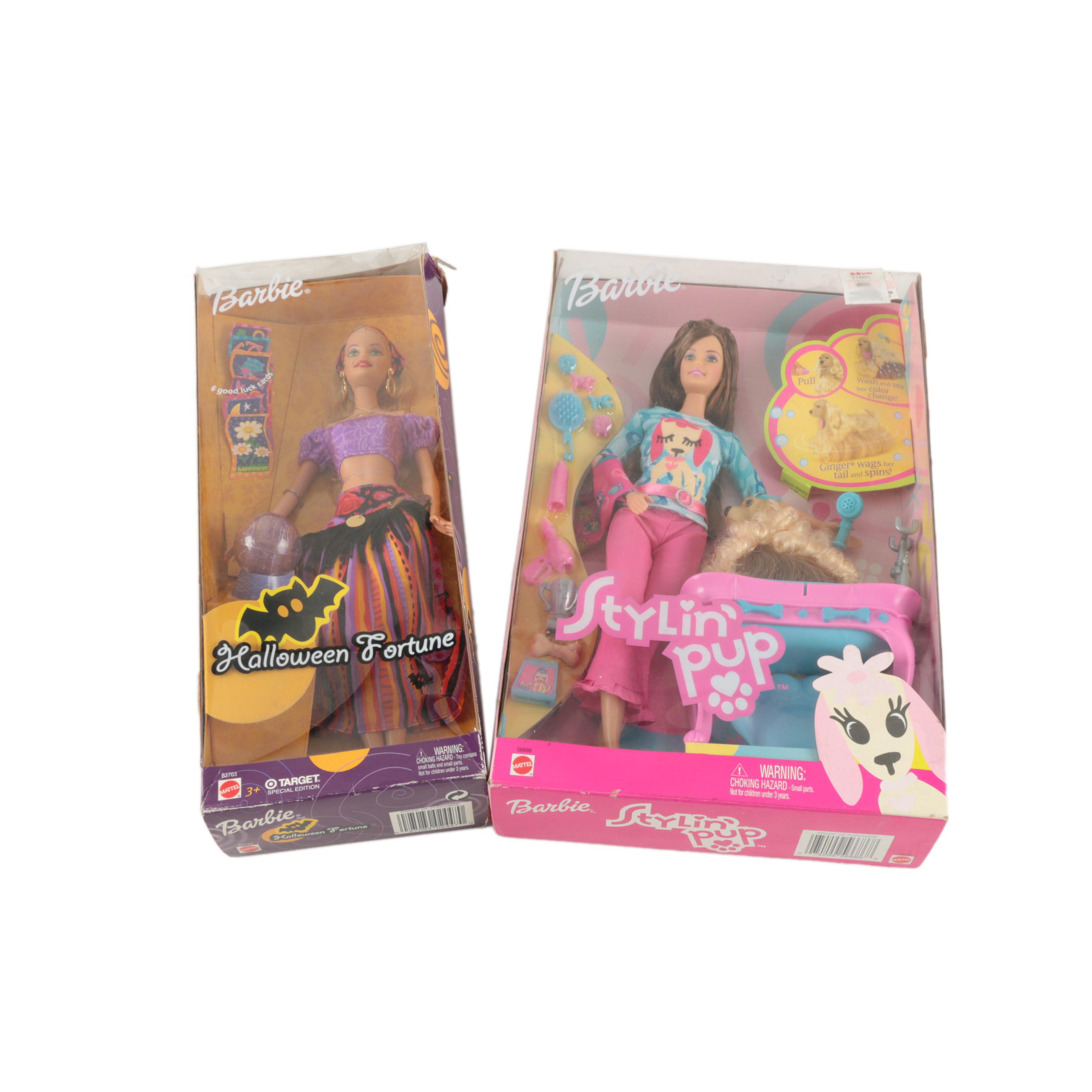 Halloween Fortune and Stylin' Pup Barbies