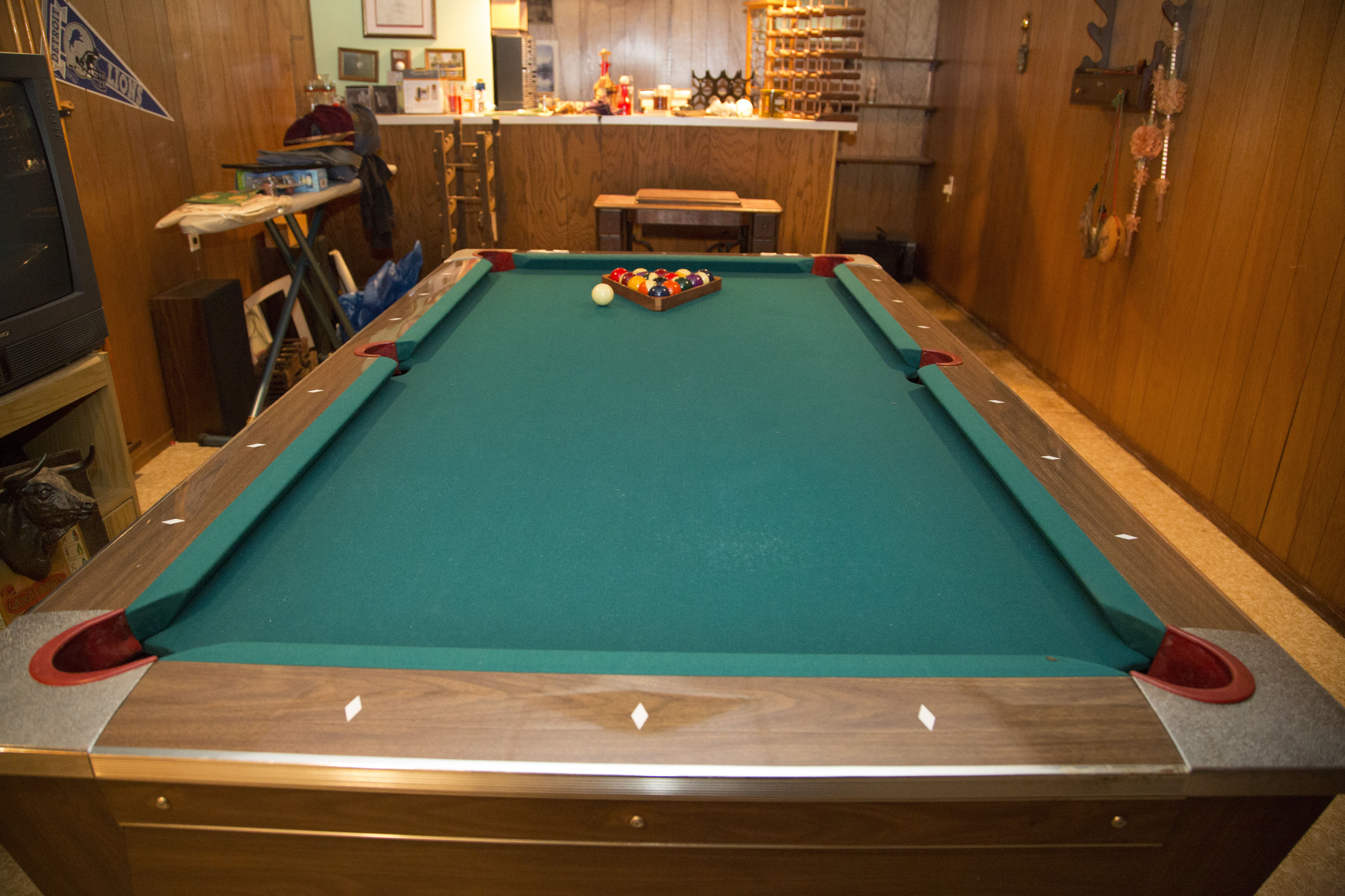 Vintage Bel-Air Billiards Table with Accessories
