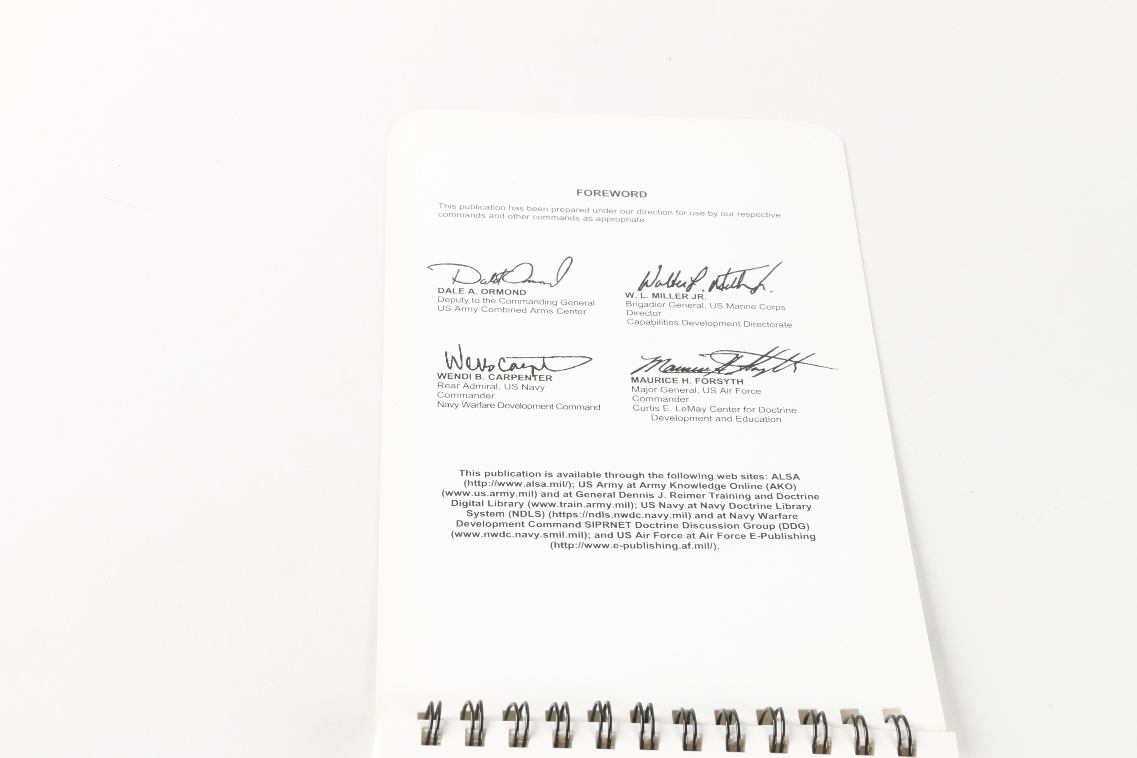 Assorted U.S Military Rule Handbooks