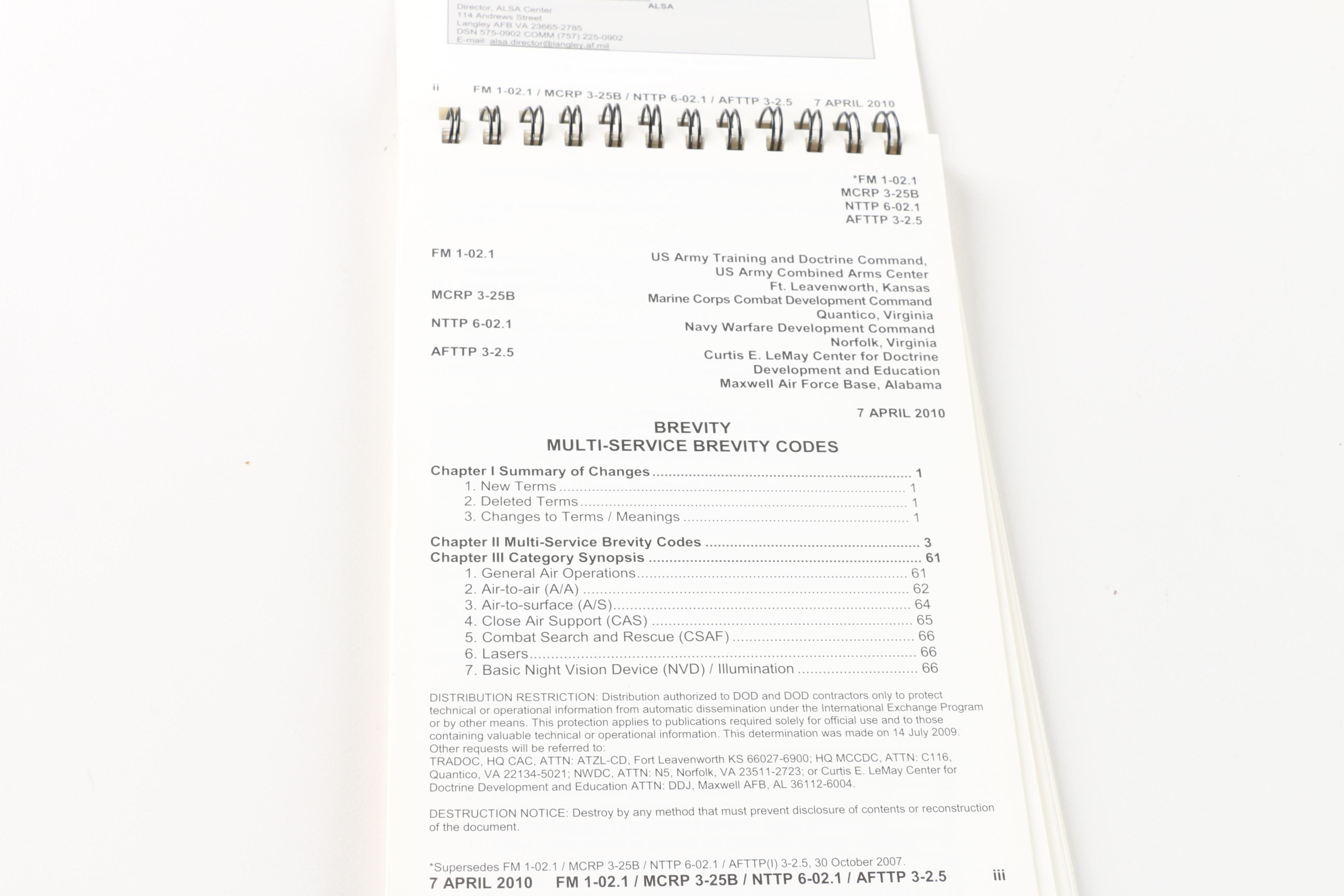 Assorted U.S Military Rule Handbooks
