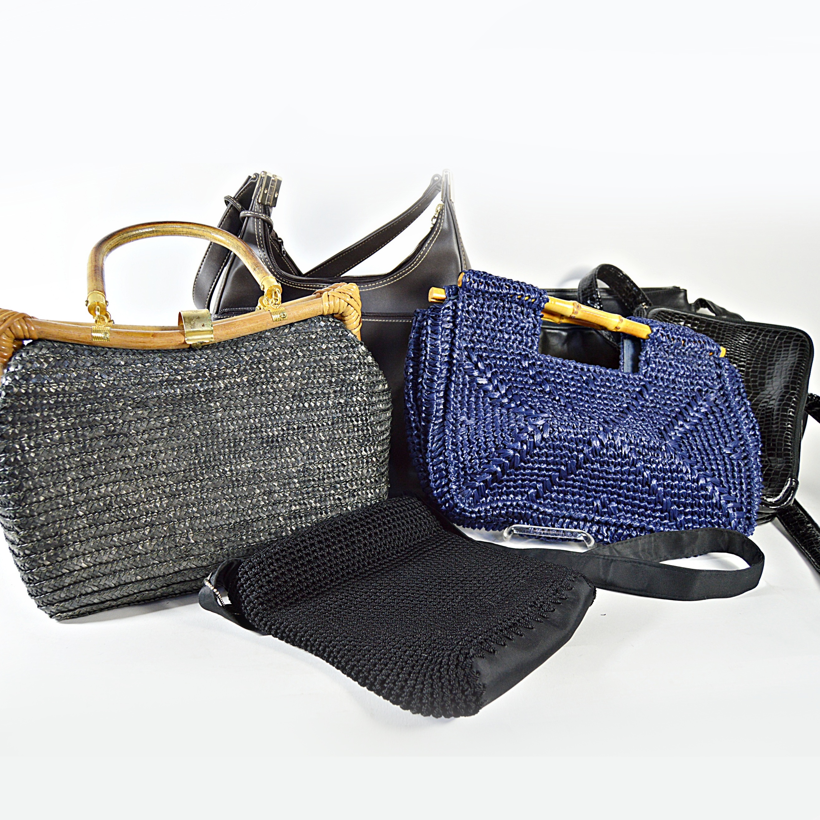 Vintage and Modern Handbags in Navy and Black