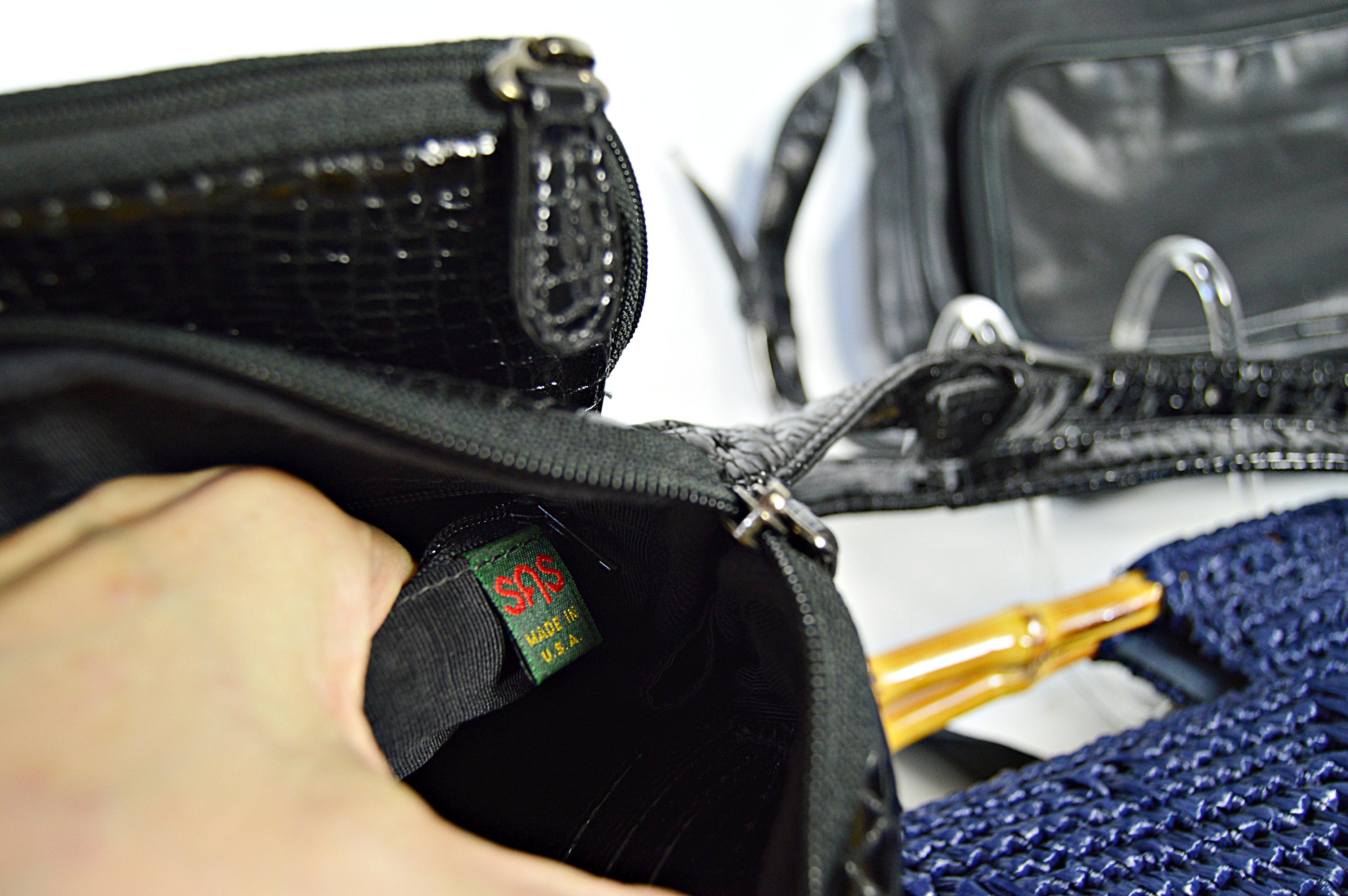 Vintage and Modern Handbags in Navy and Black