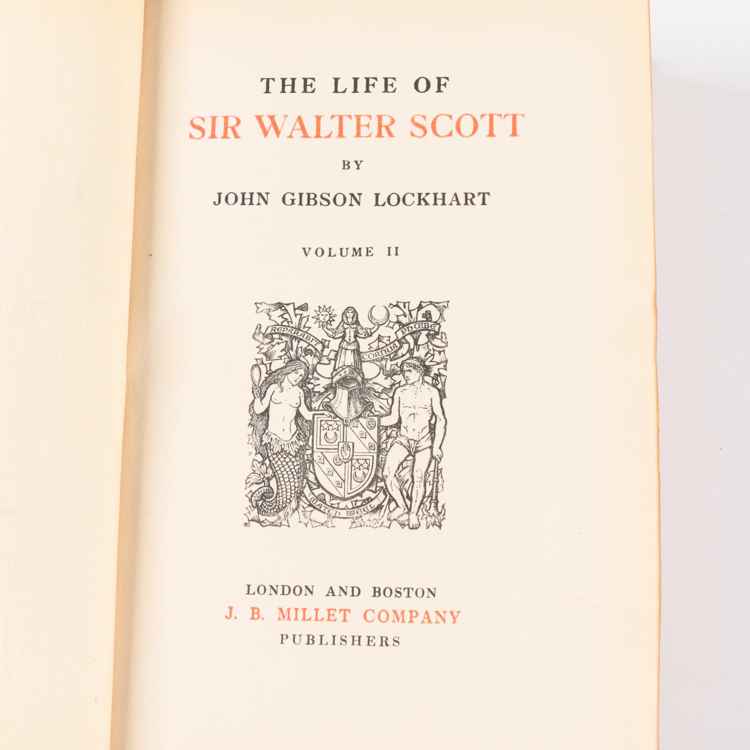 1903 "The Life of Sir Walter Scott" Limited Edition Volumes