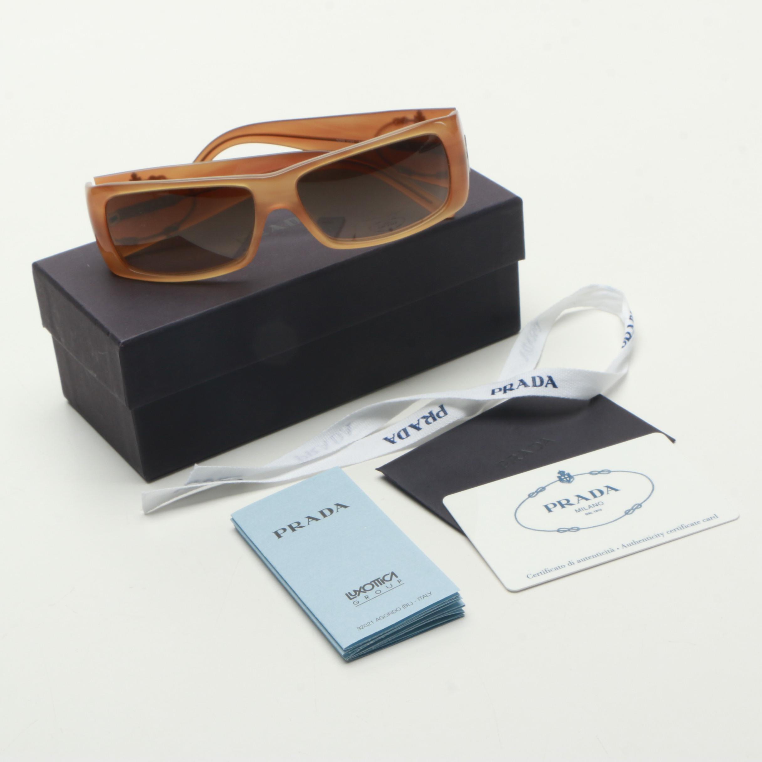 Prada Wrap Frame Sunglasses