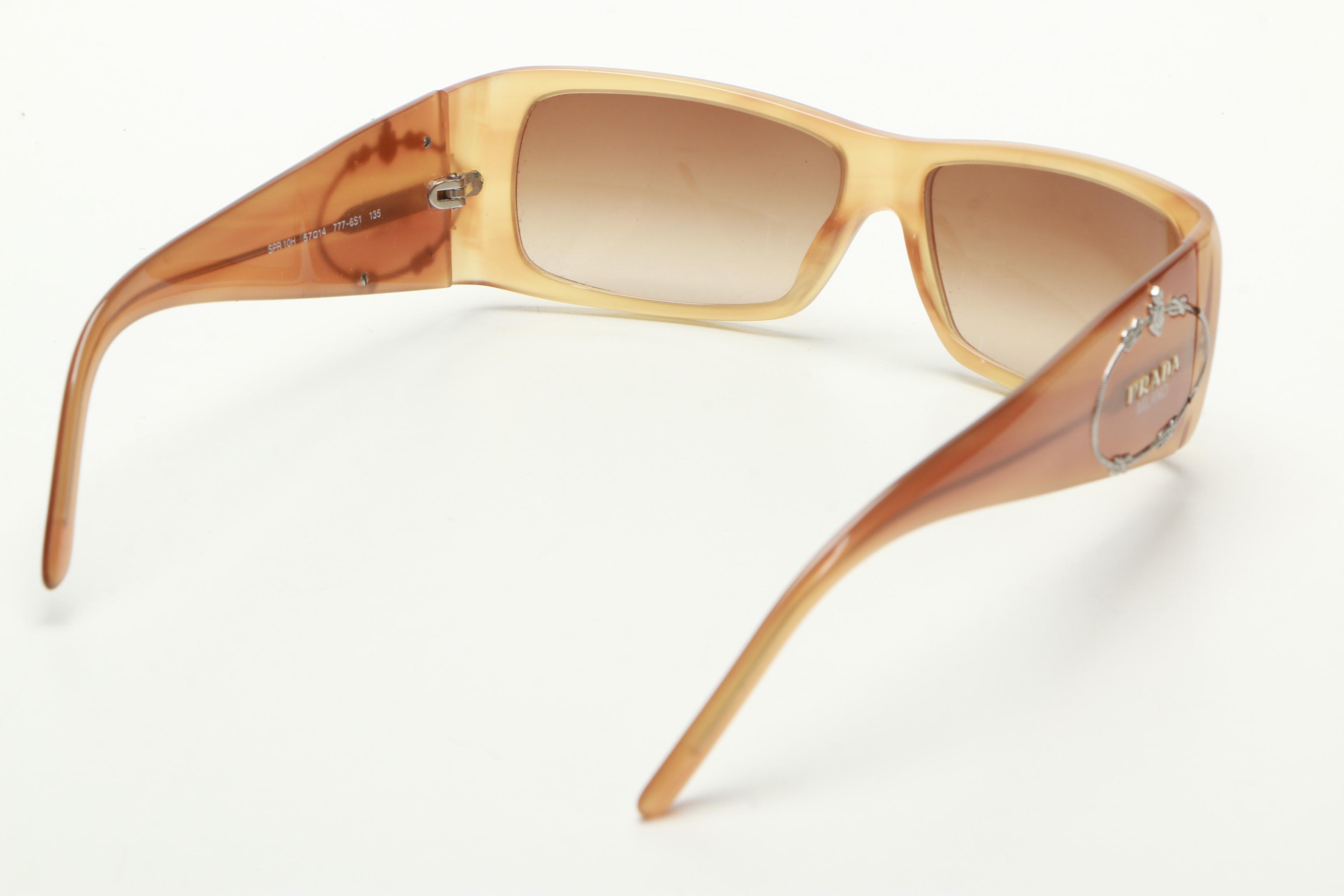 Prada Wrap Frame Sunglasses