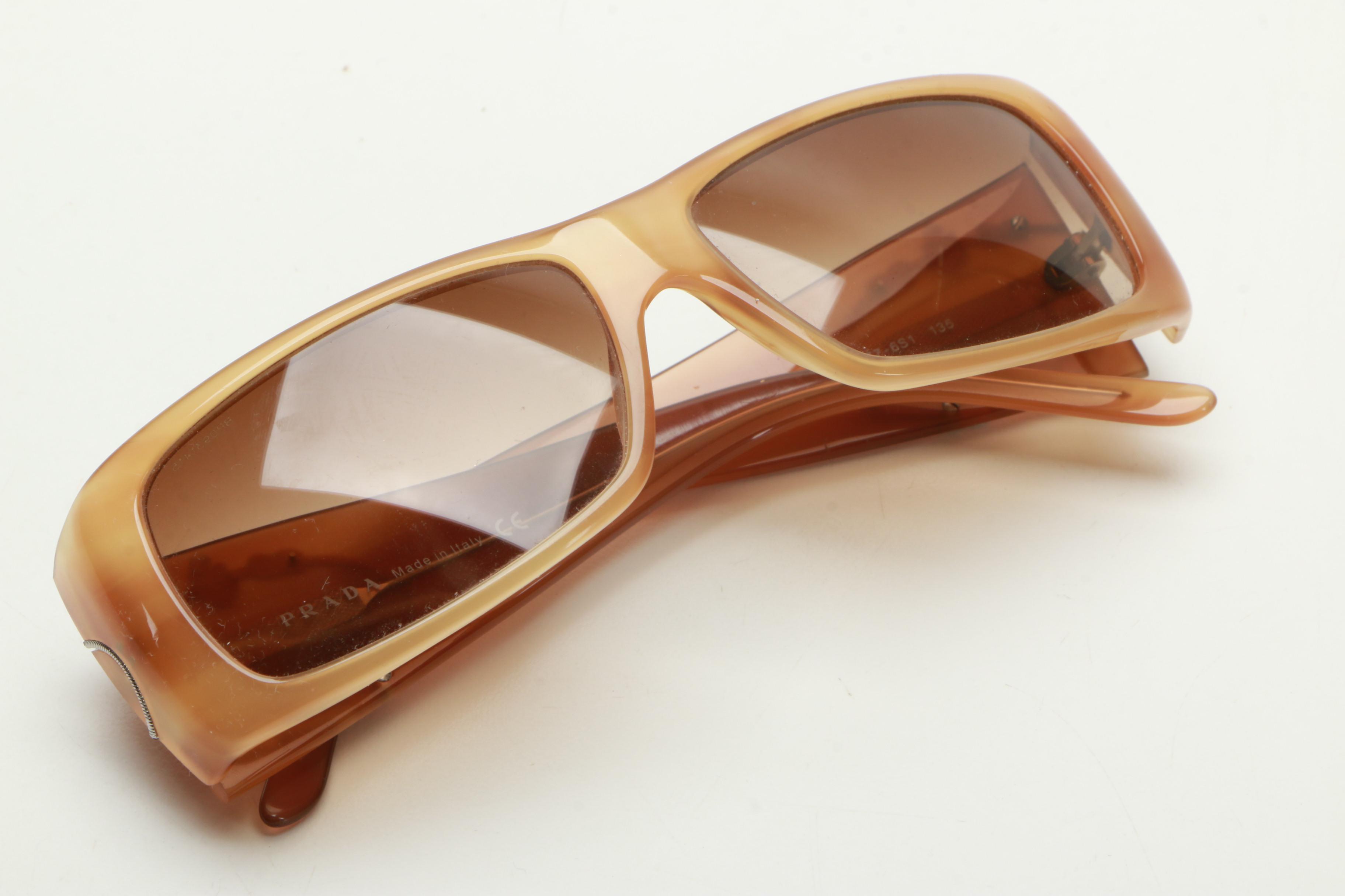 Prada Wrap Frame Sunglasses