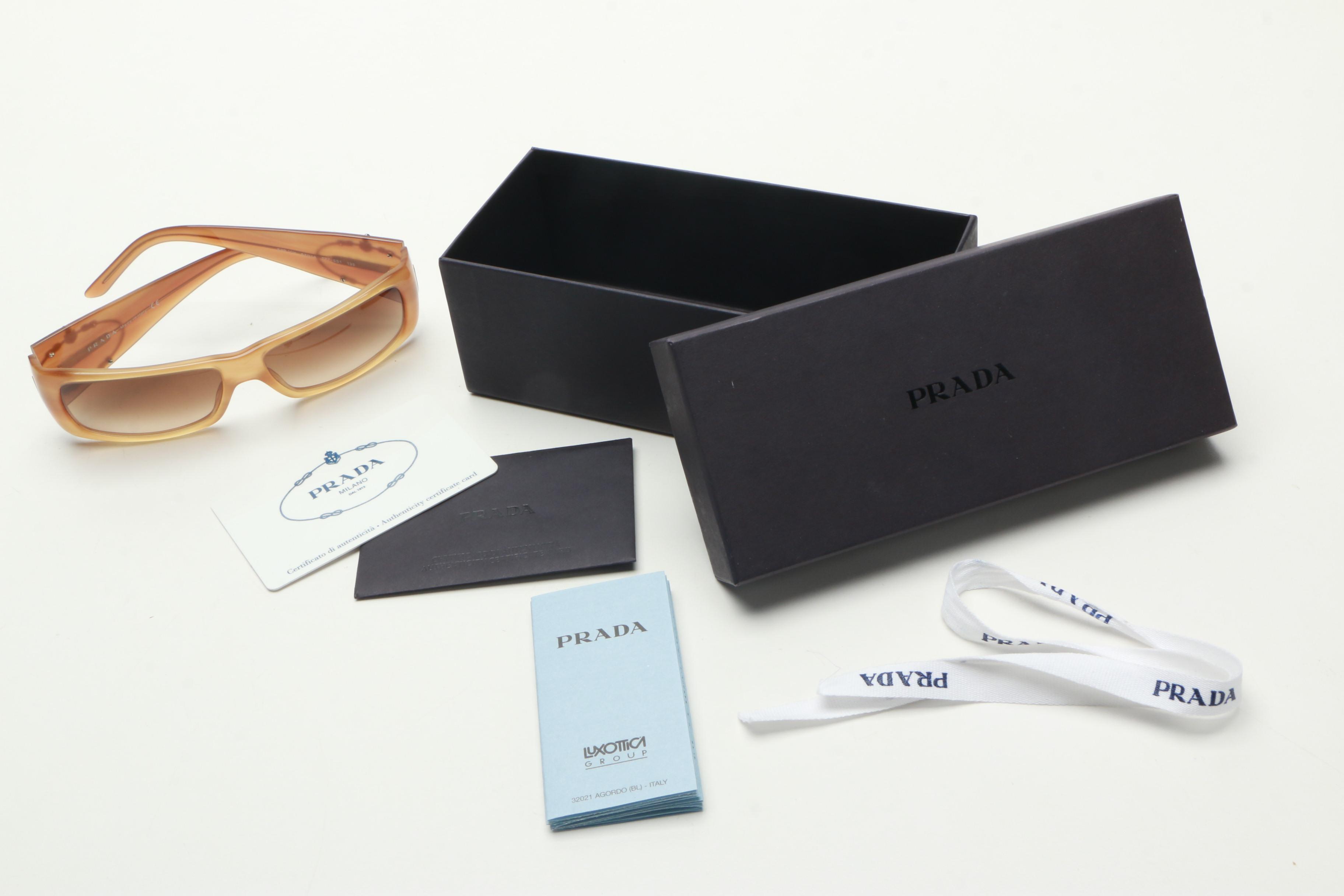 Prada Wrap Frame Sunglasses