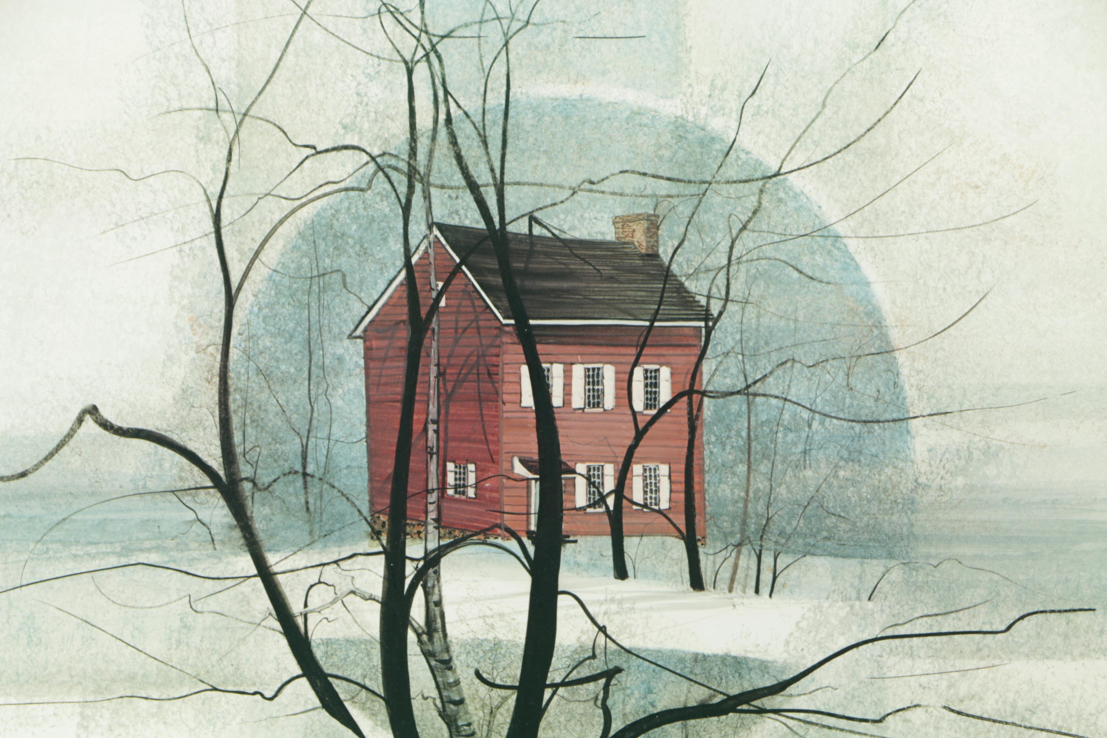 P. Buckley Moss Limited Edition Offset Lithograph "The Richmond County School"