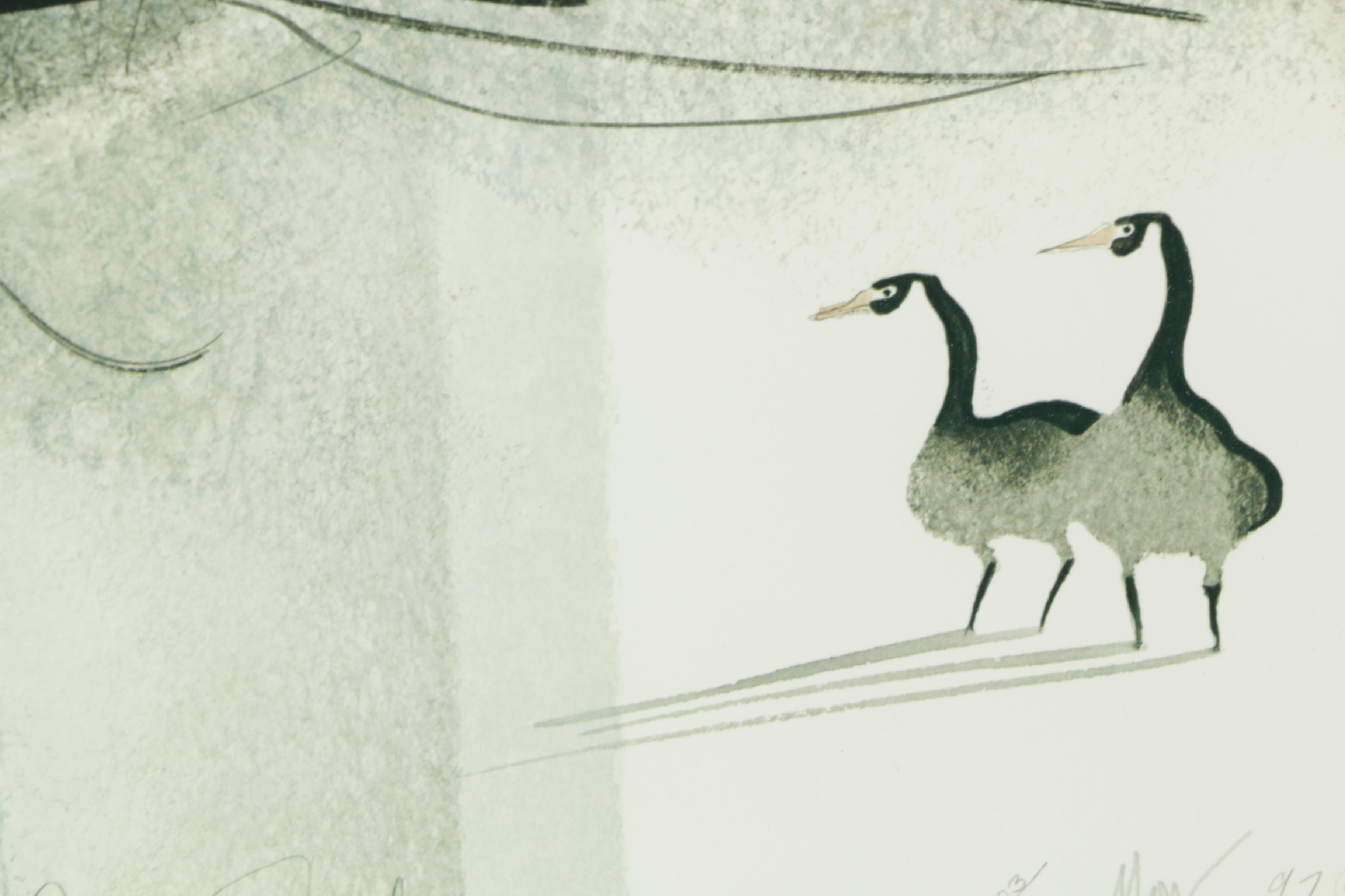 P. Buckley Moss Limited Edition Offset Lithograph "The Richmond County School"