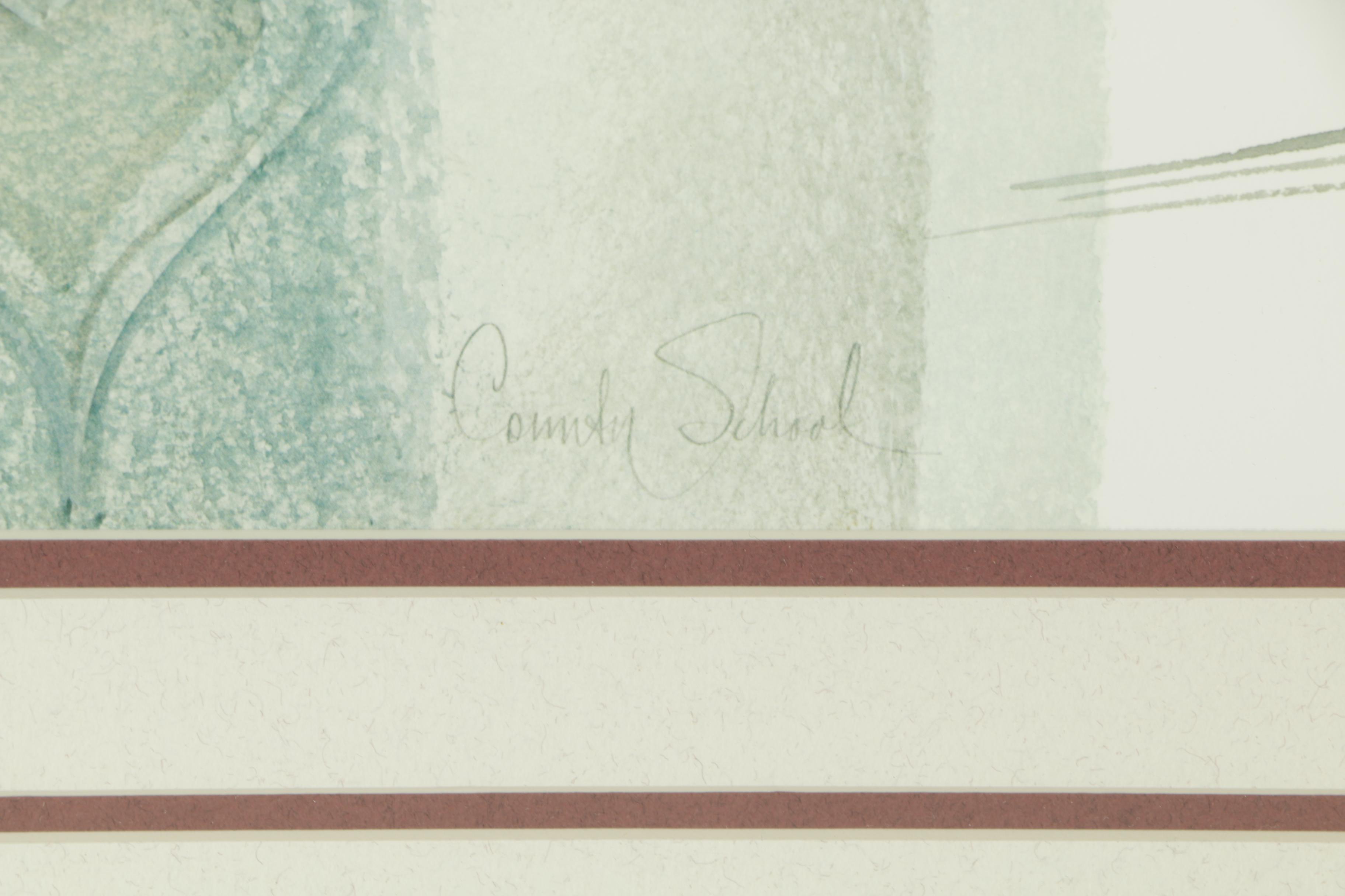 P. Buckley Moss Limited Edition Offset Lithograph "The Richmond County School"