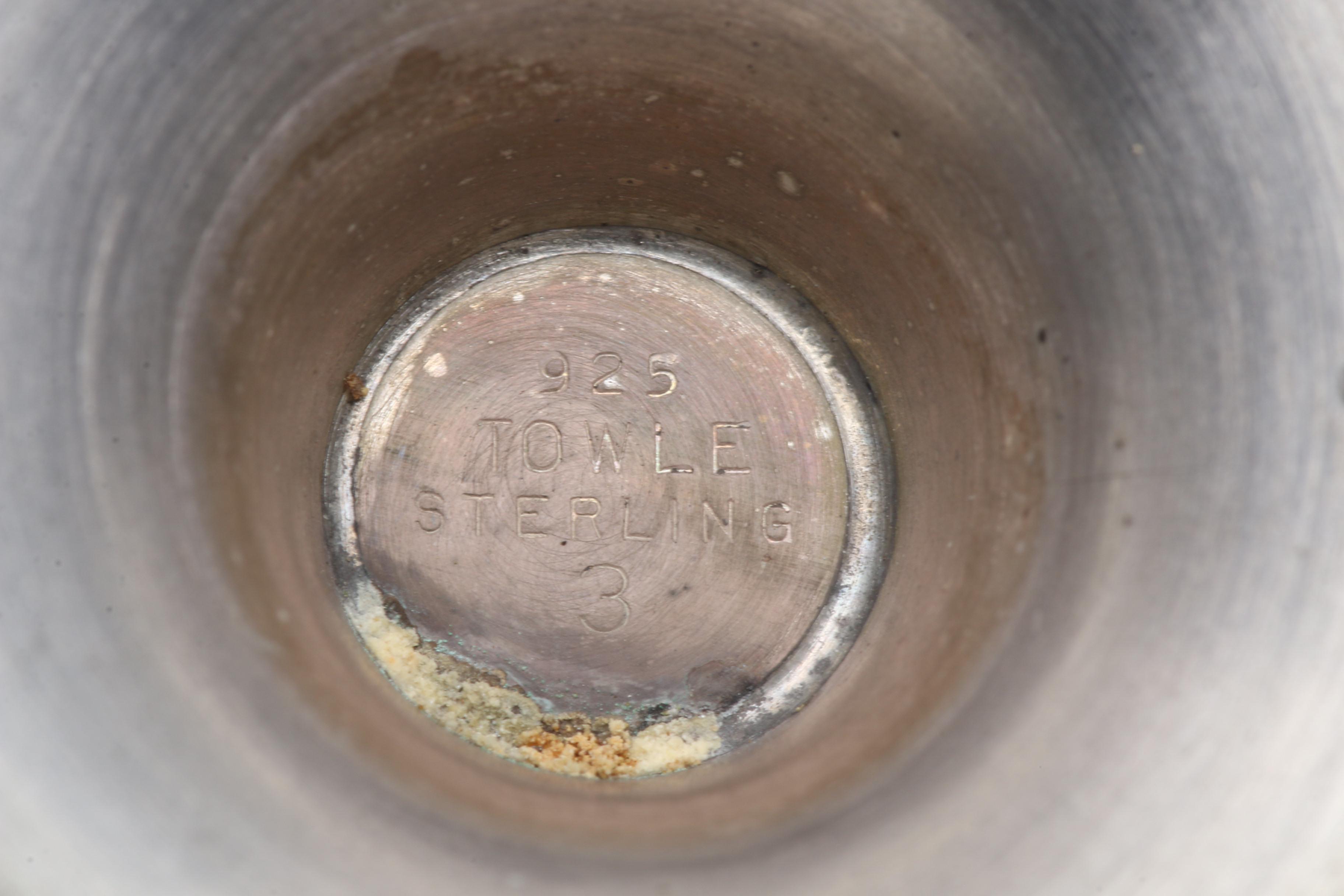 Towle Footed Sterling Silver Salt and Pepper Shakers