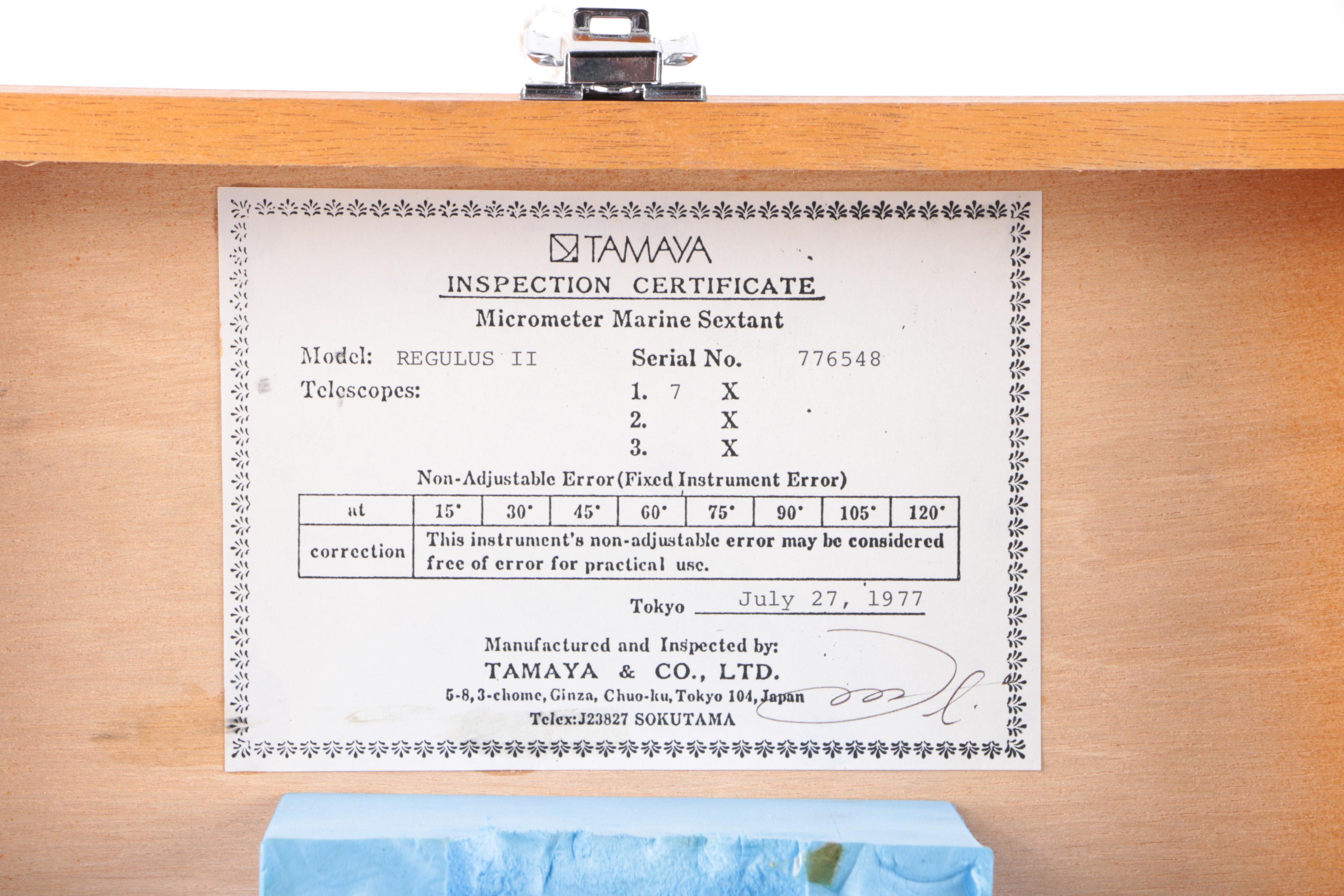 Vintage Tamaya Sextant Telescope in Original Case