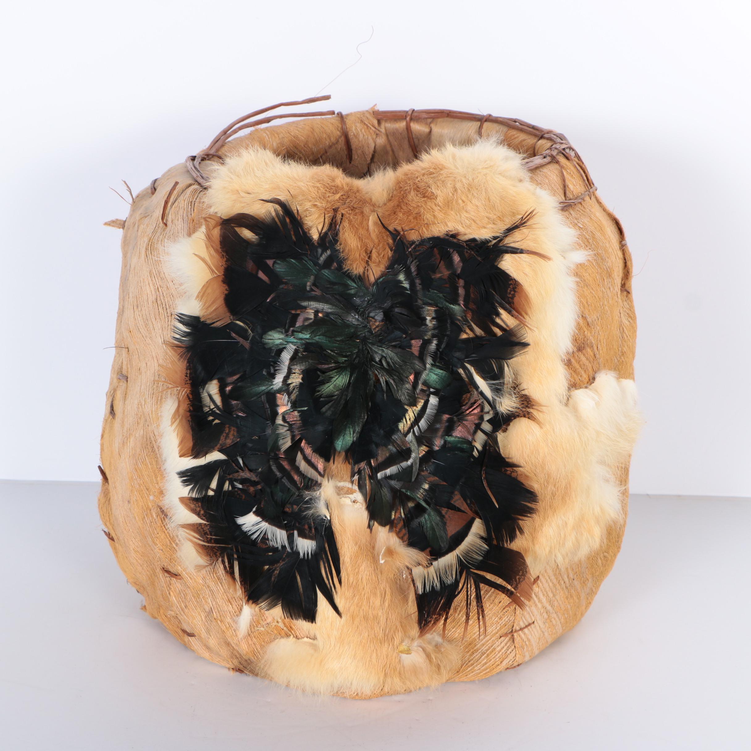 Native American Style Wooden Basket