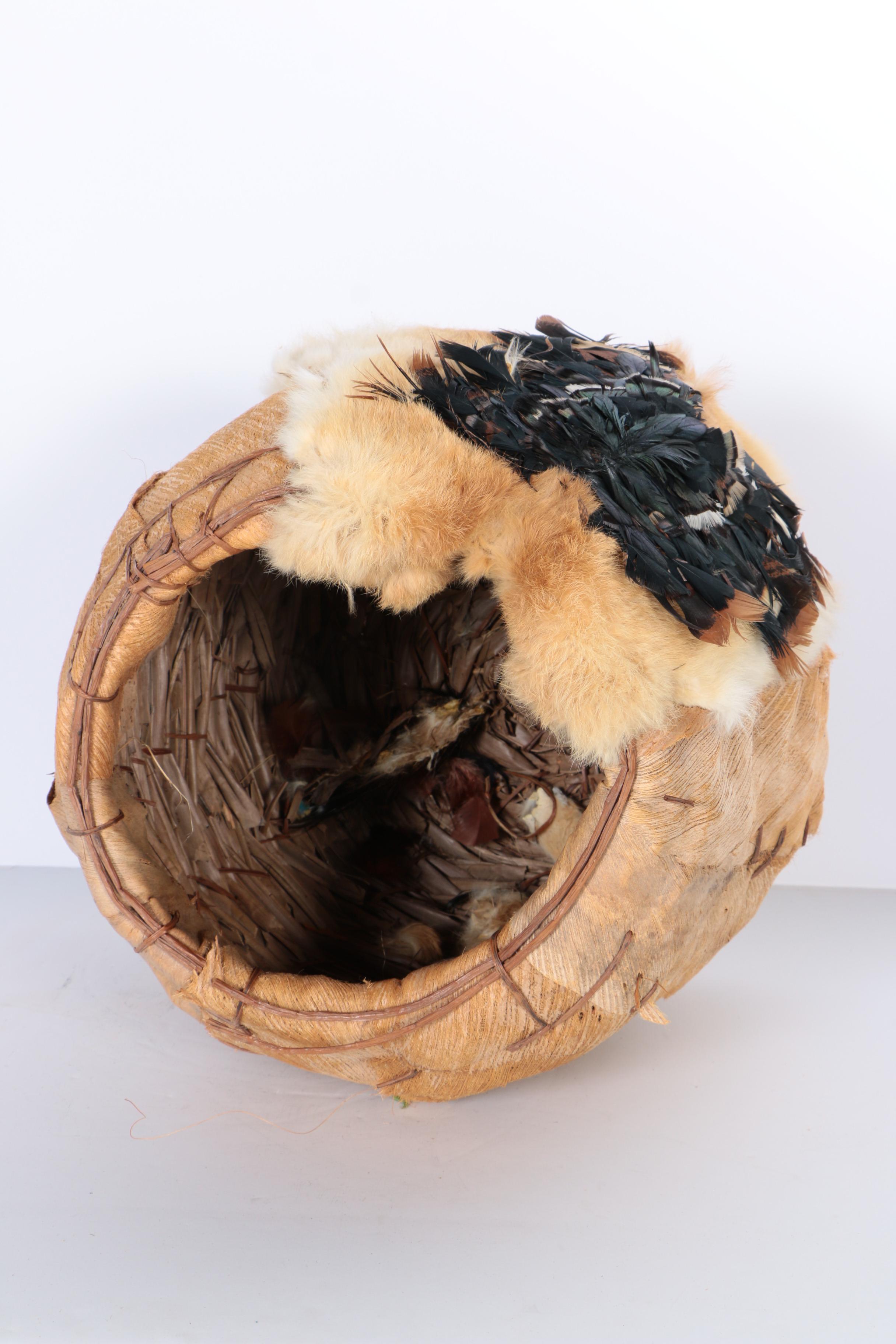 Native American Style Wooden Basket