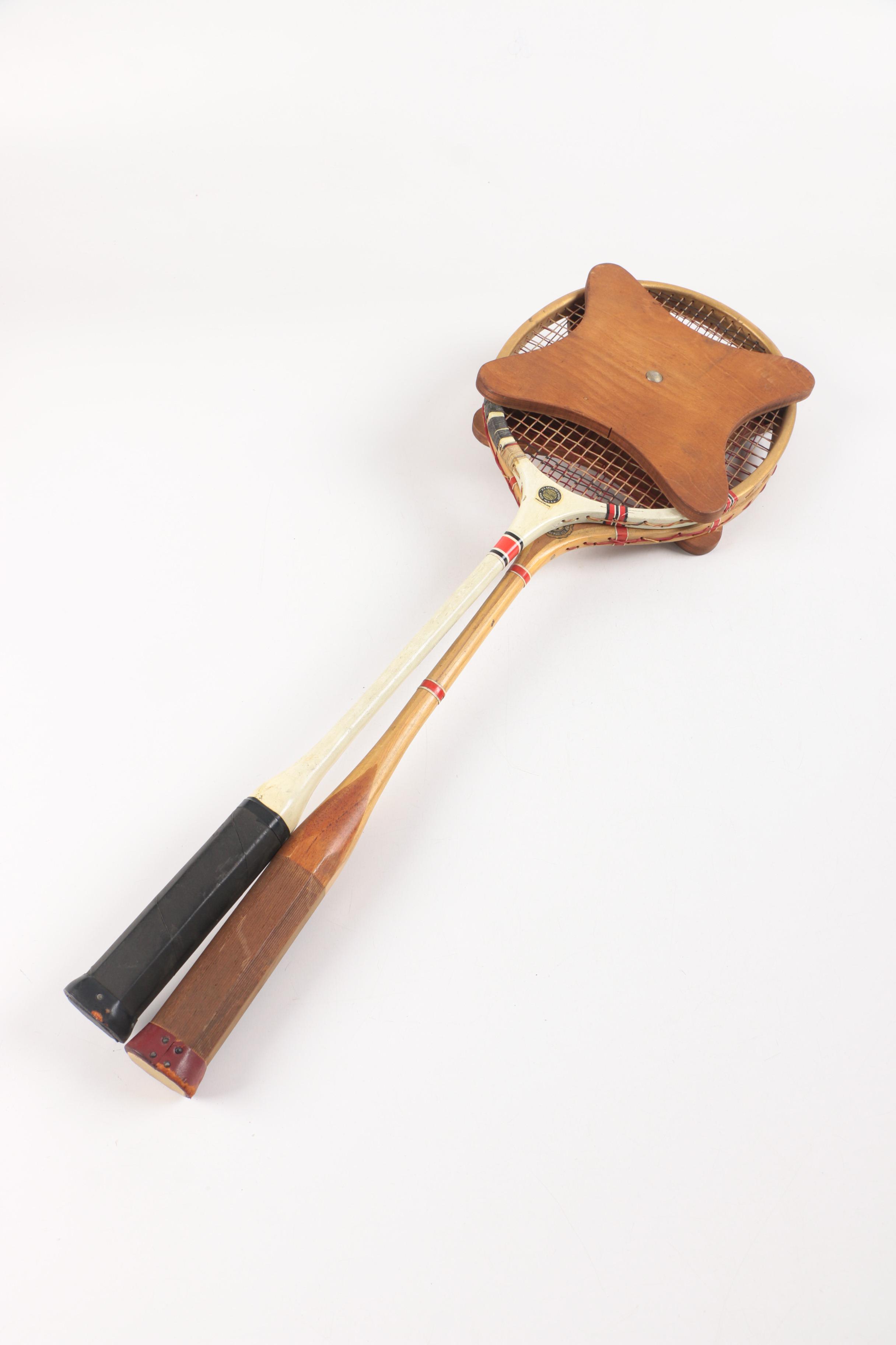 Pair of Vintage Badminton Rackets