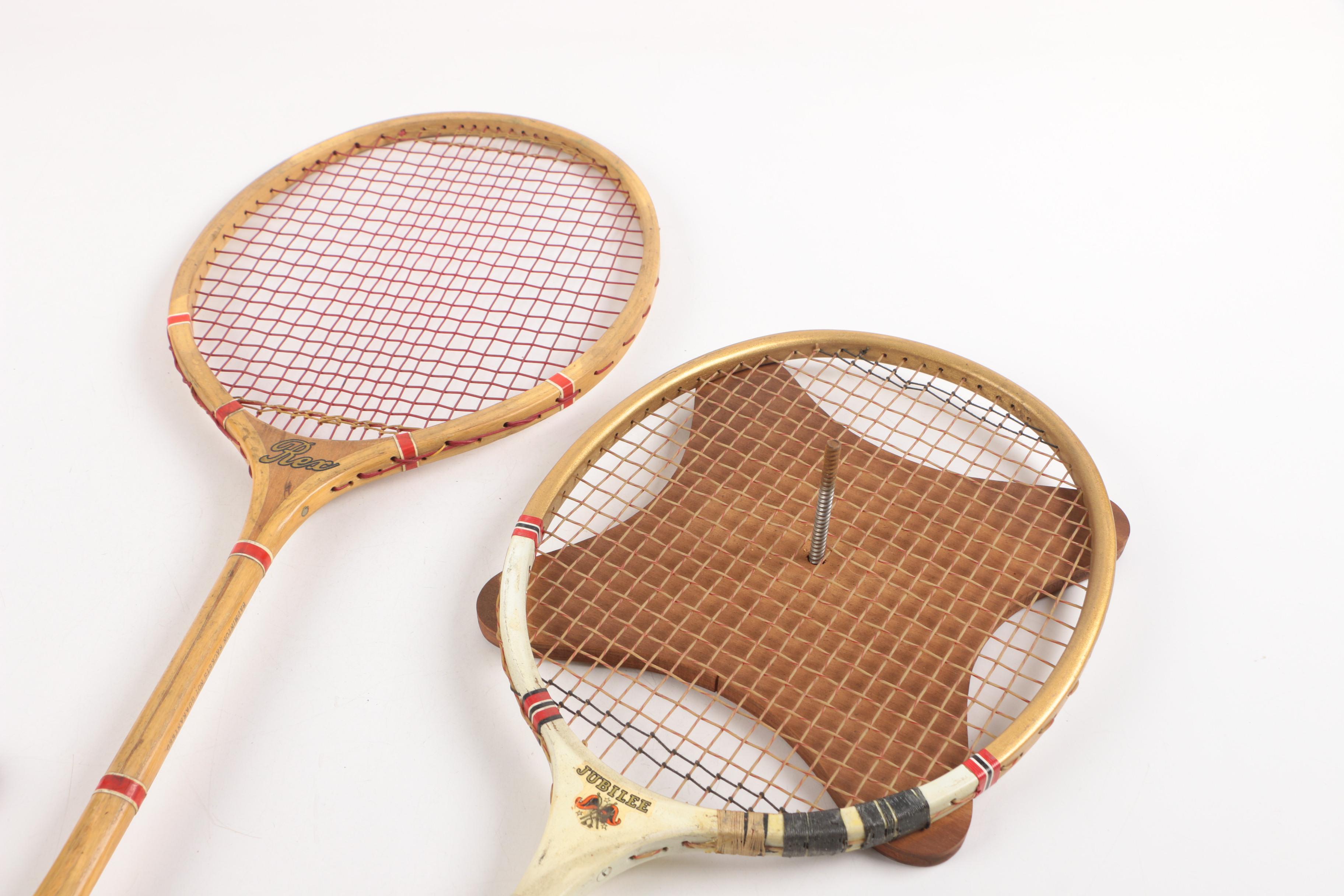 Pair of Vintage Badminton Rackets